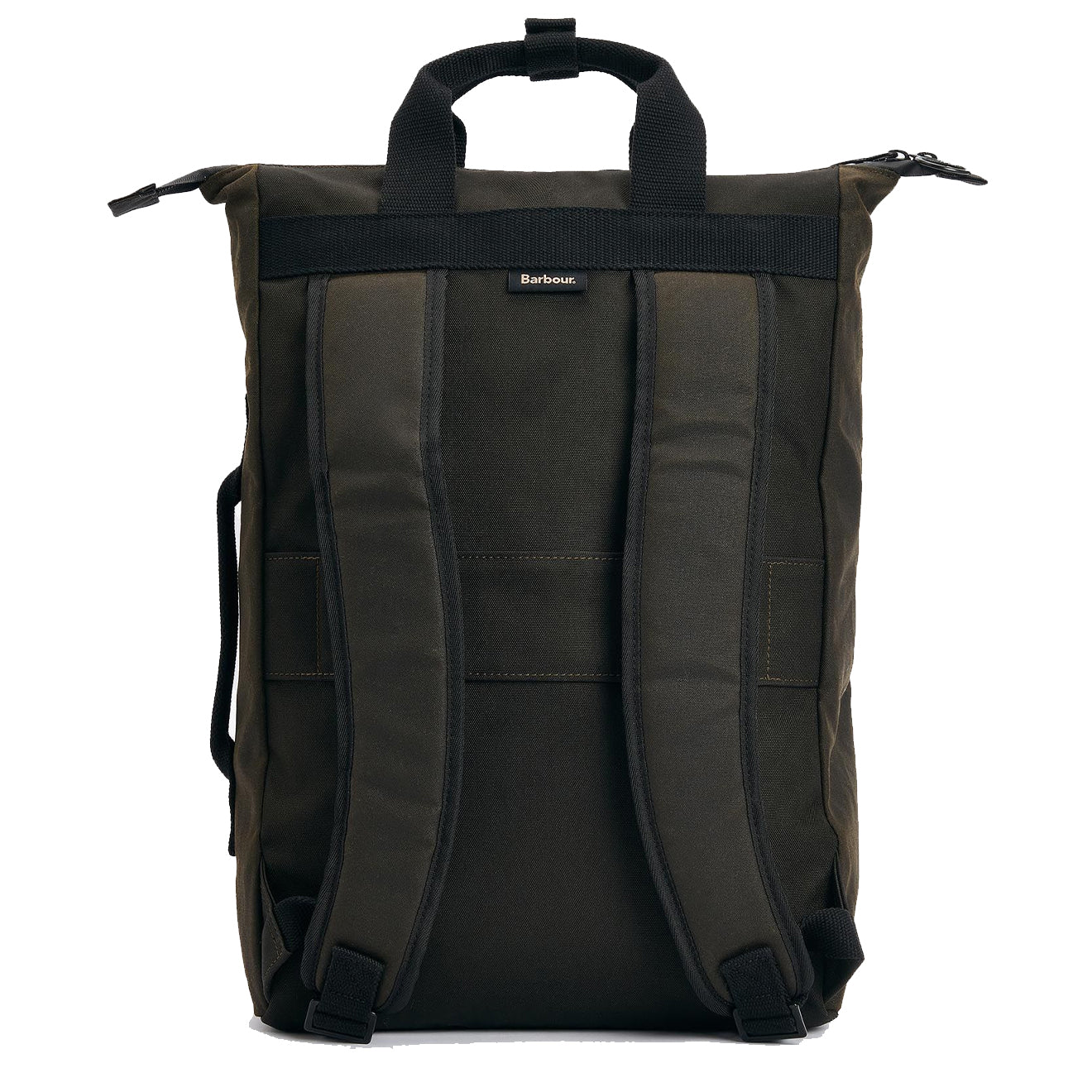 Barbour Field Wax Backpack Olive/Black - Image 2
