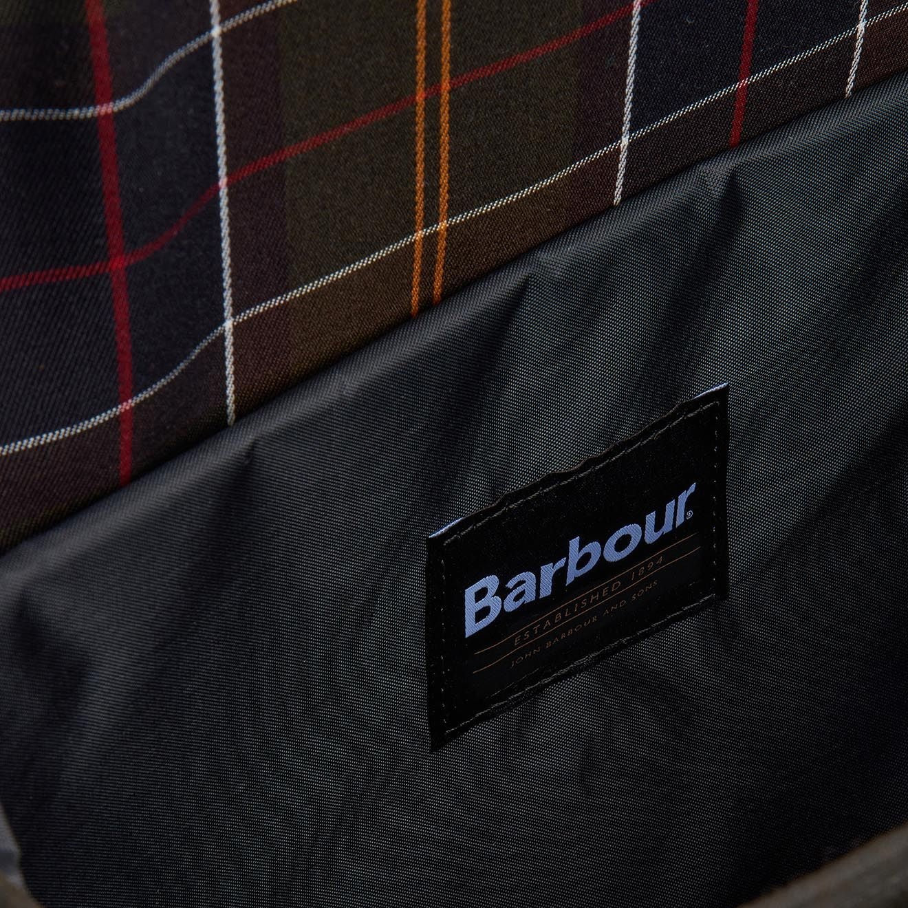Barbour Field Wax Messenger Bag Olive - Image 3