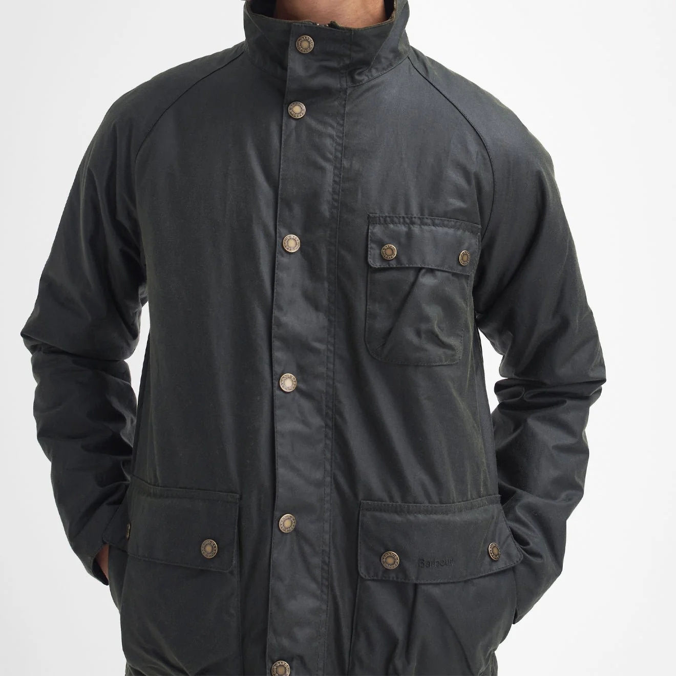 Barbour Hornsea Wax Jacket Fern - Image 6