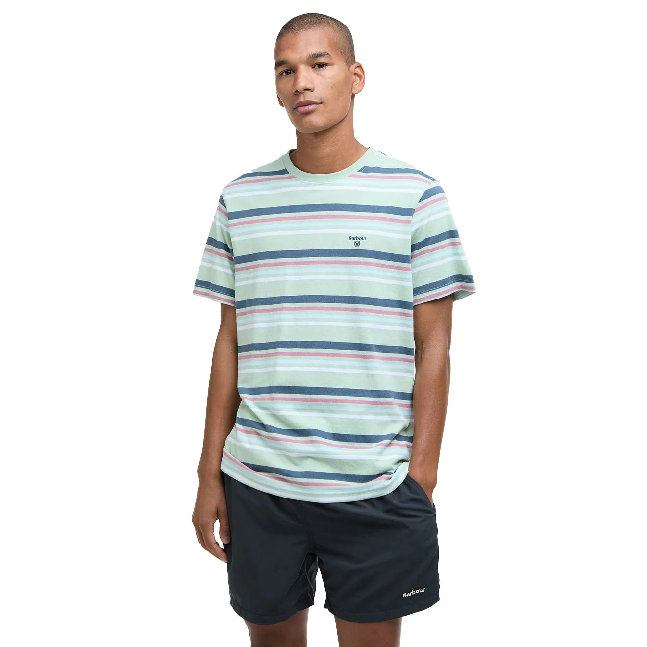 Barbour Houstead Stripe Tailored Fit T-Shirt Pale Apple - Image 2