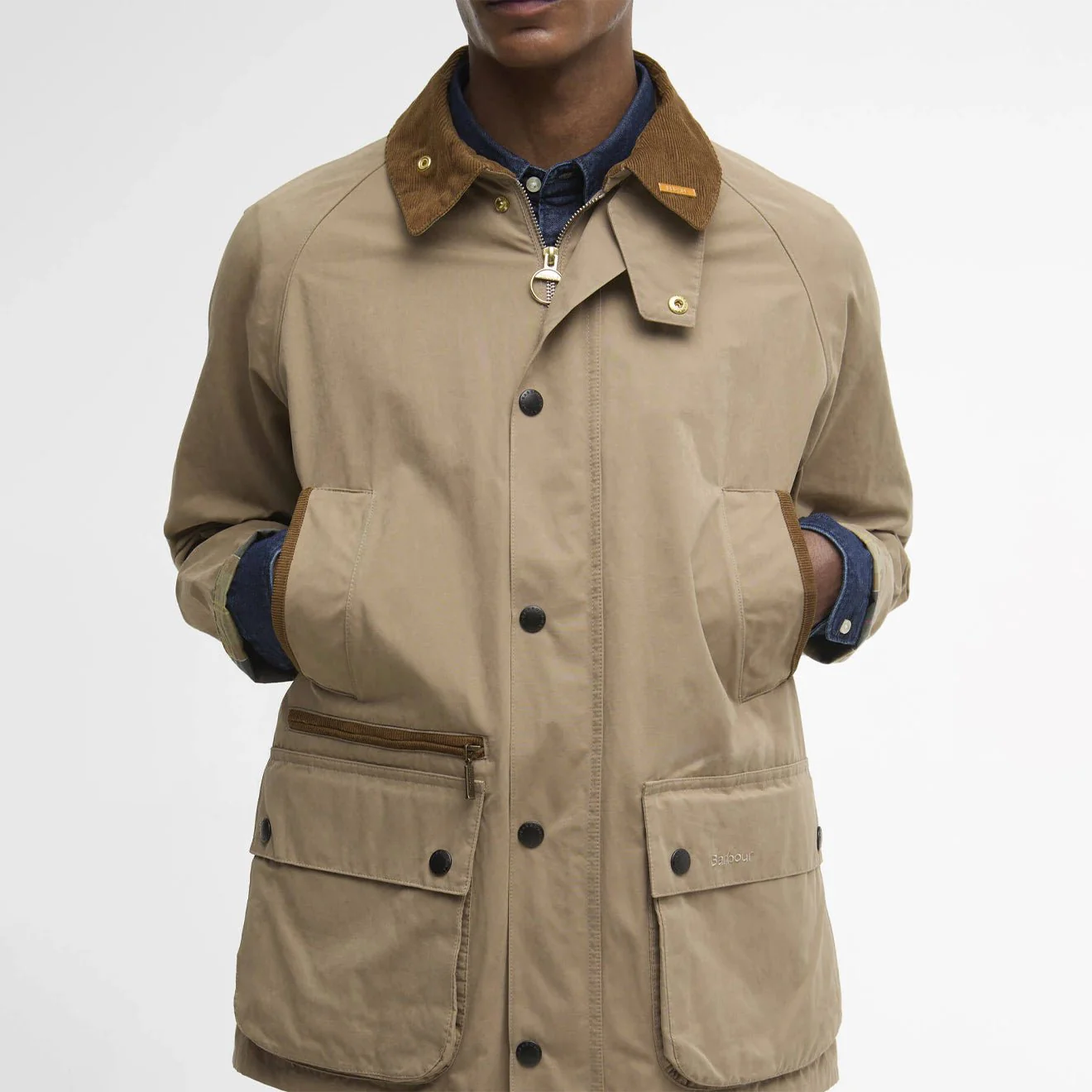 Barbour Icons Bedale Casual Jacket Military Brown - Image 5