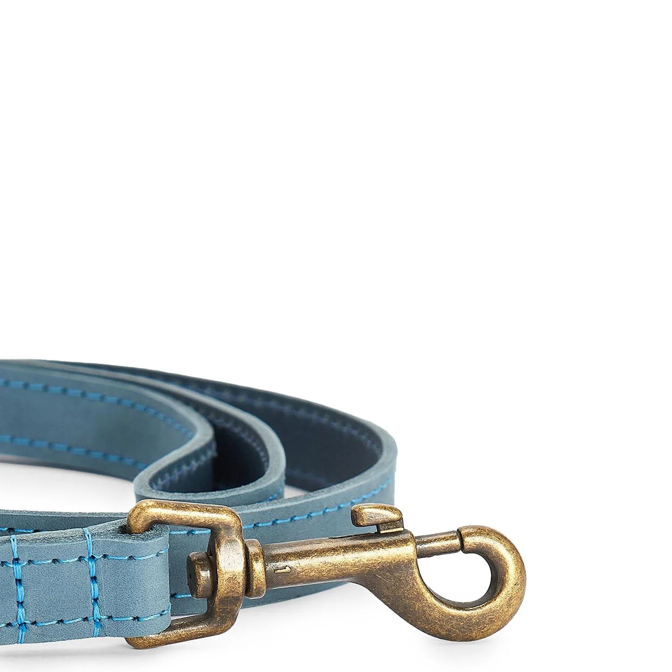 Barbour Leather Dog Lead Classic Blue - Image 2