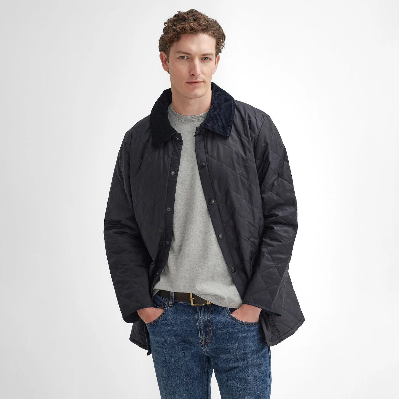 Barbour Liddesdale Quilted Jacket Navy - Image 2