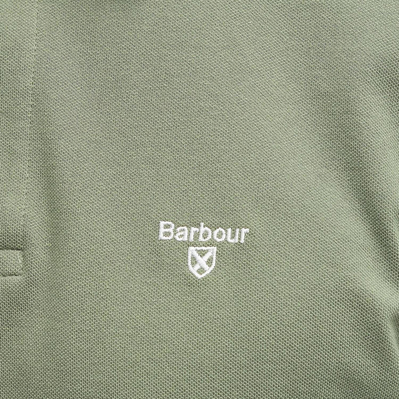 Barbour Lightweight Sports S/S Polo Shirt Burnt Olive - Image 3