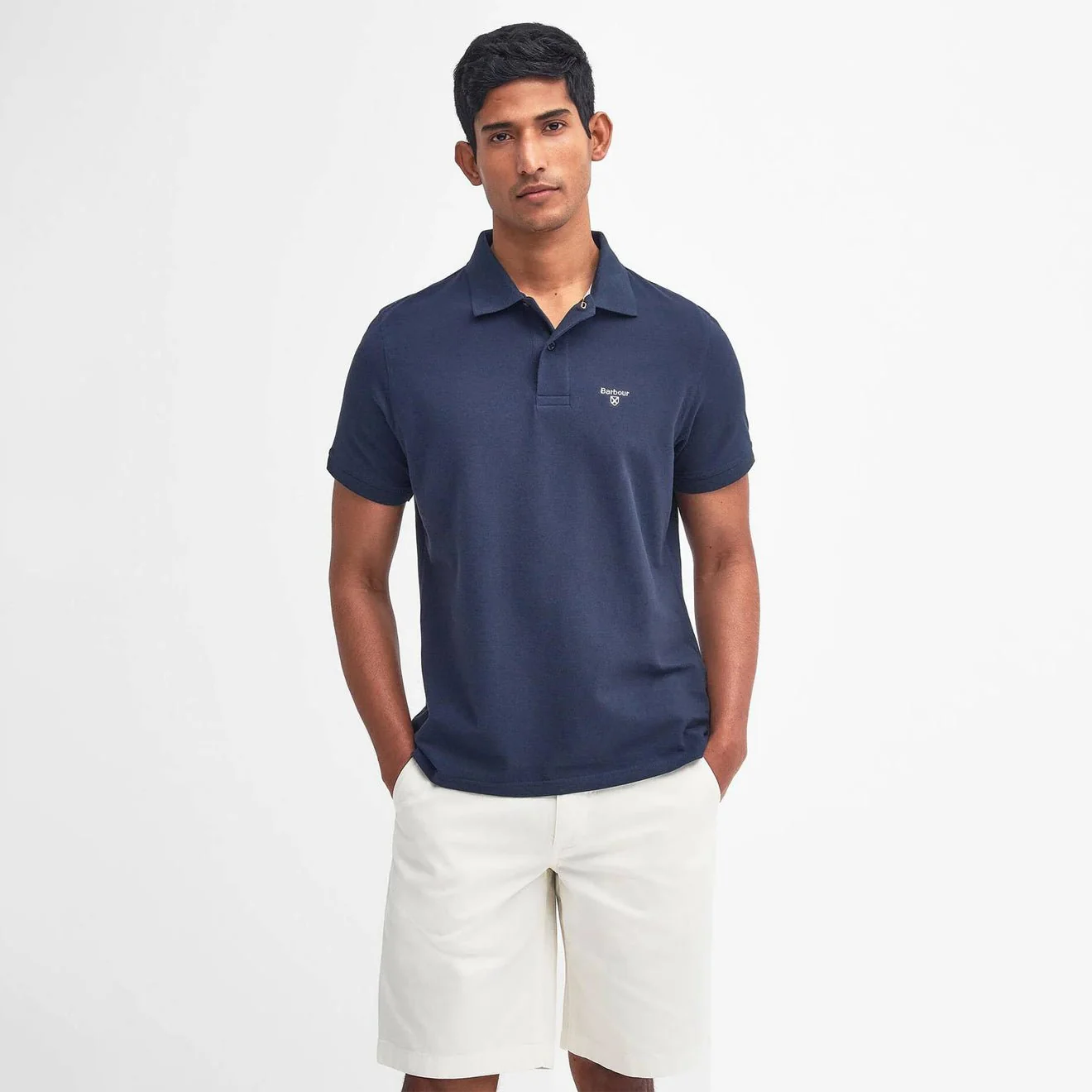 Barbour Lightweight Sports S/S Polo Shirt New Navy - Image 2