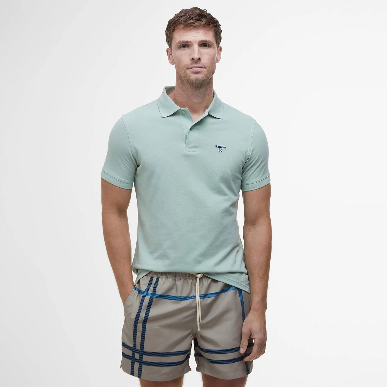 Barbour Lightweight Sports S/S Polo Shirt Pale Apple - Image 2