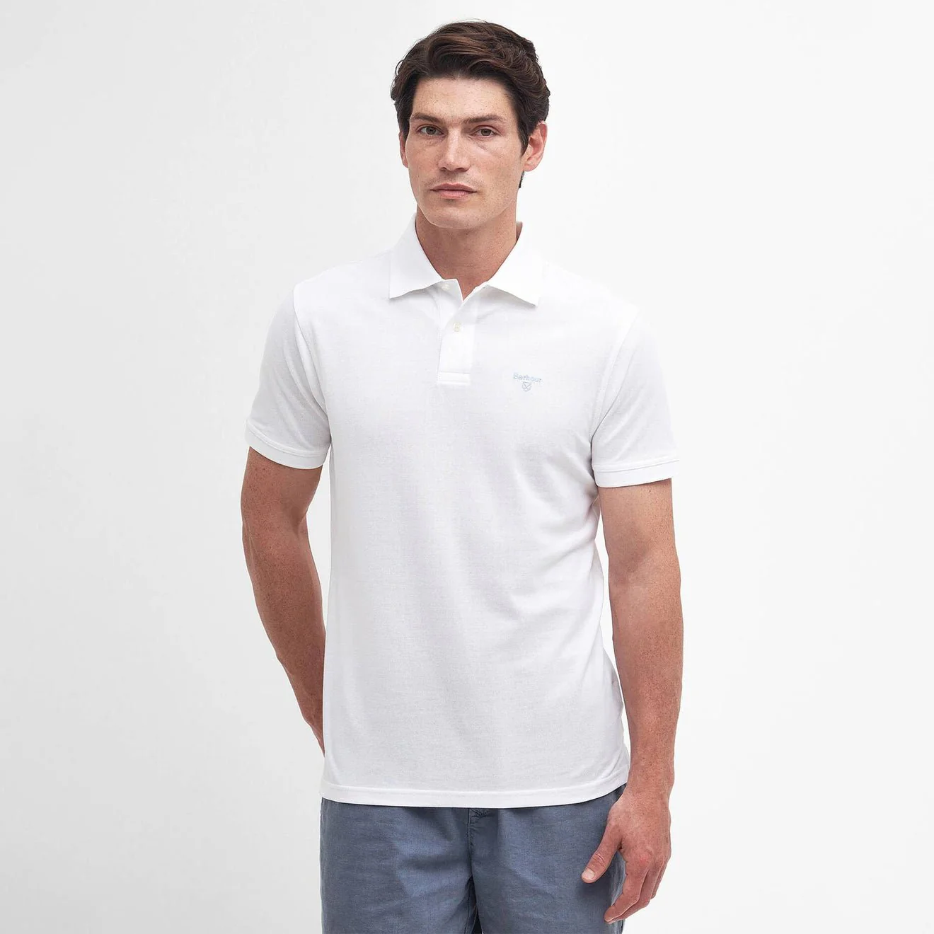 Barbour Lightweight Sports S/S Polo Shirt White - Image 2