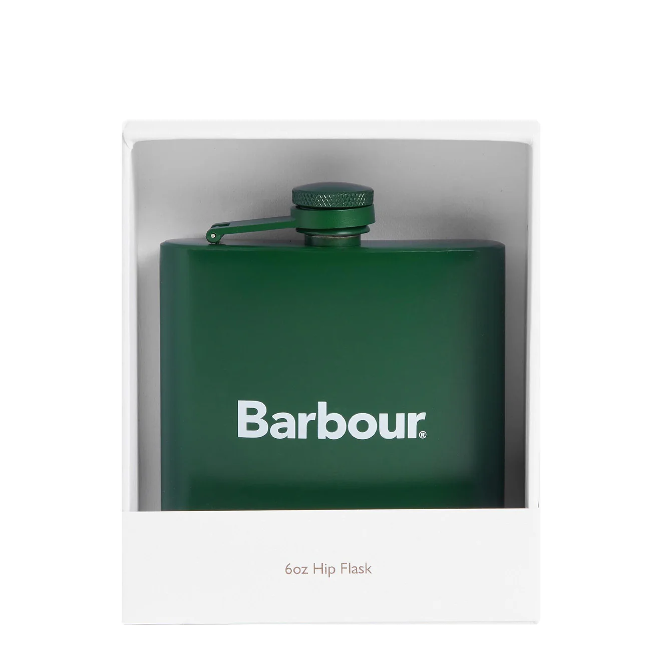 Barbour Logo Hip Flask Green - Image 2