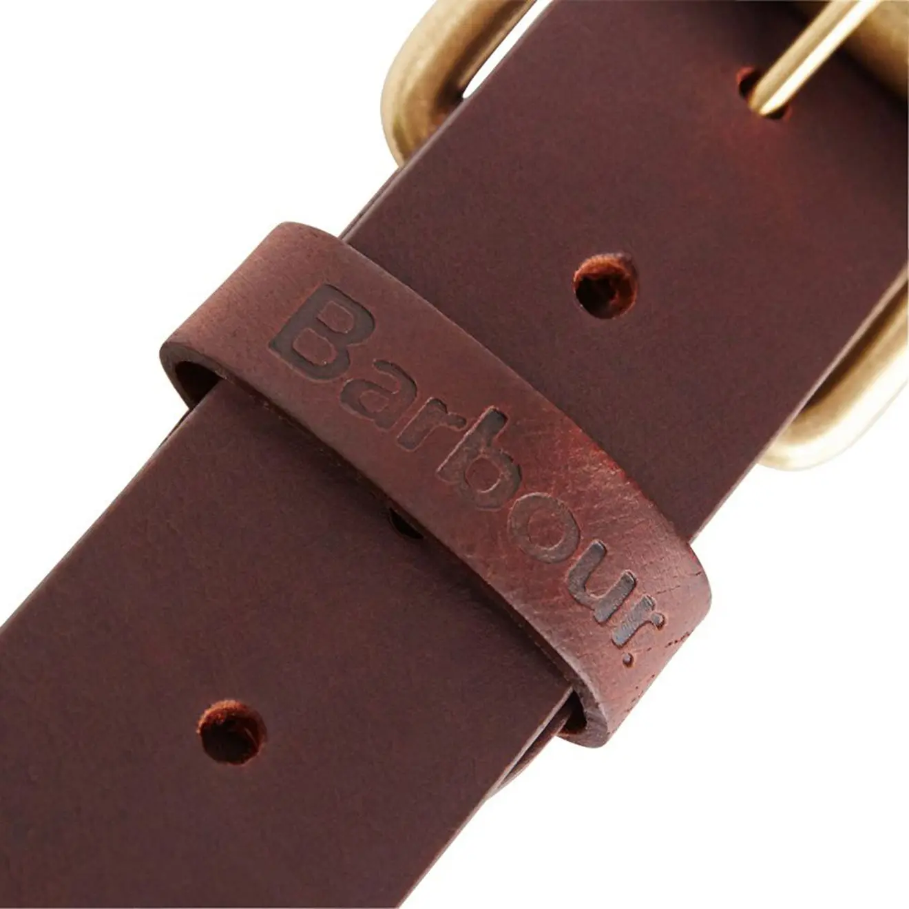Barbour Matt Leather Belt Brown - Image 2