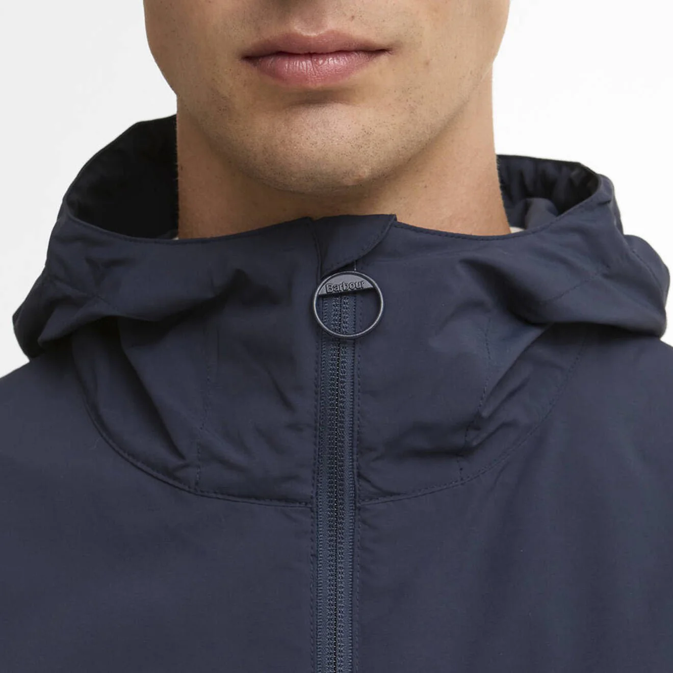 Barbour Modern Rokig Hooded Showerproof Jacket Navy - Image 5