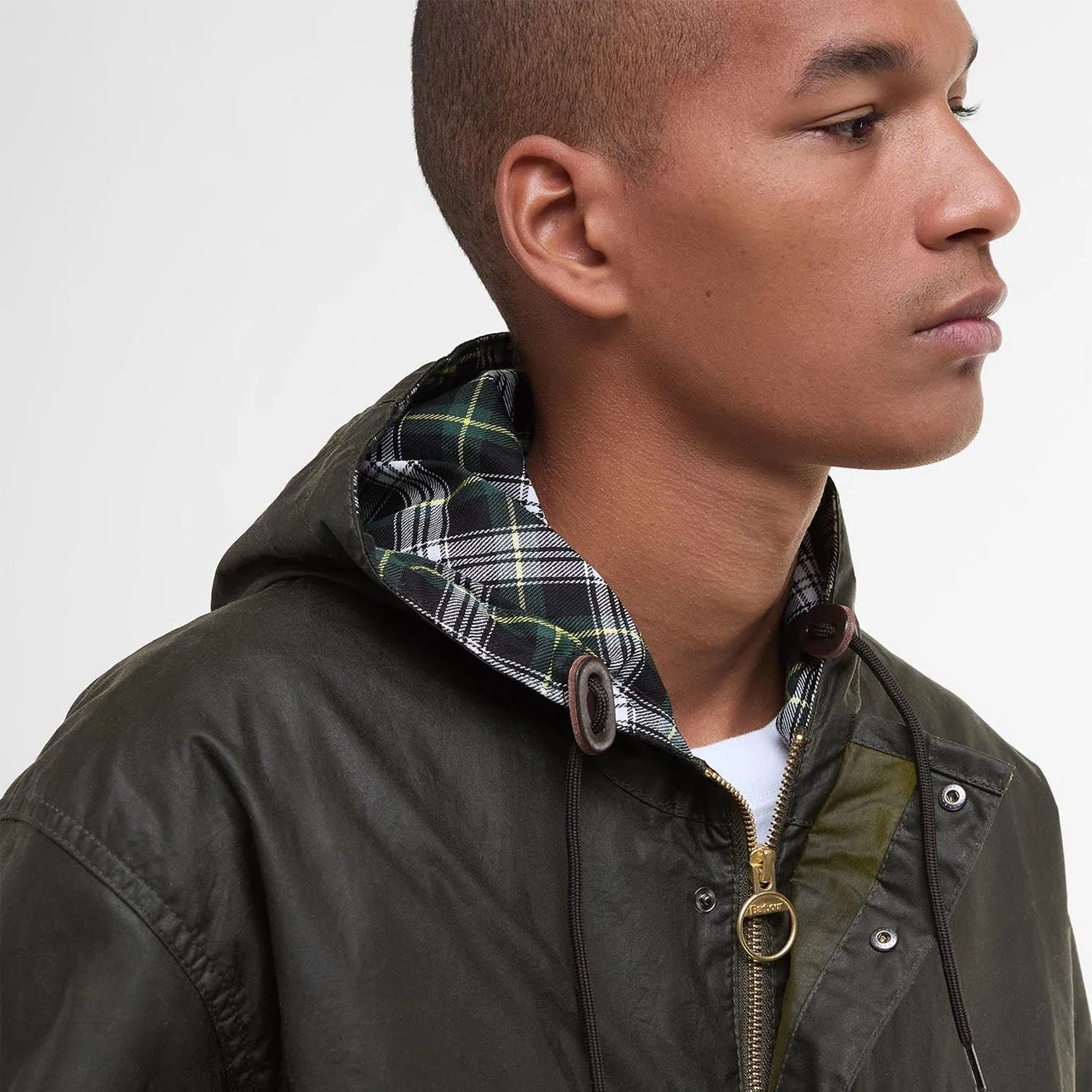 Barbour Modified Durham Wax Jacket Archive Olive - Image 4