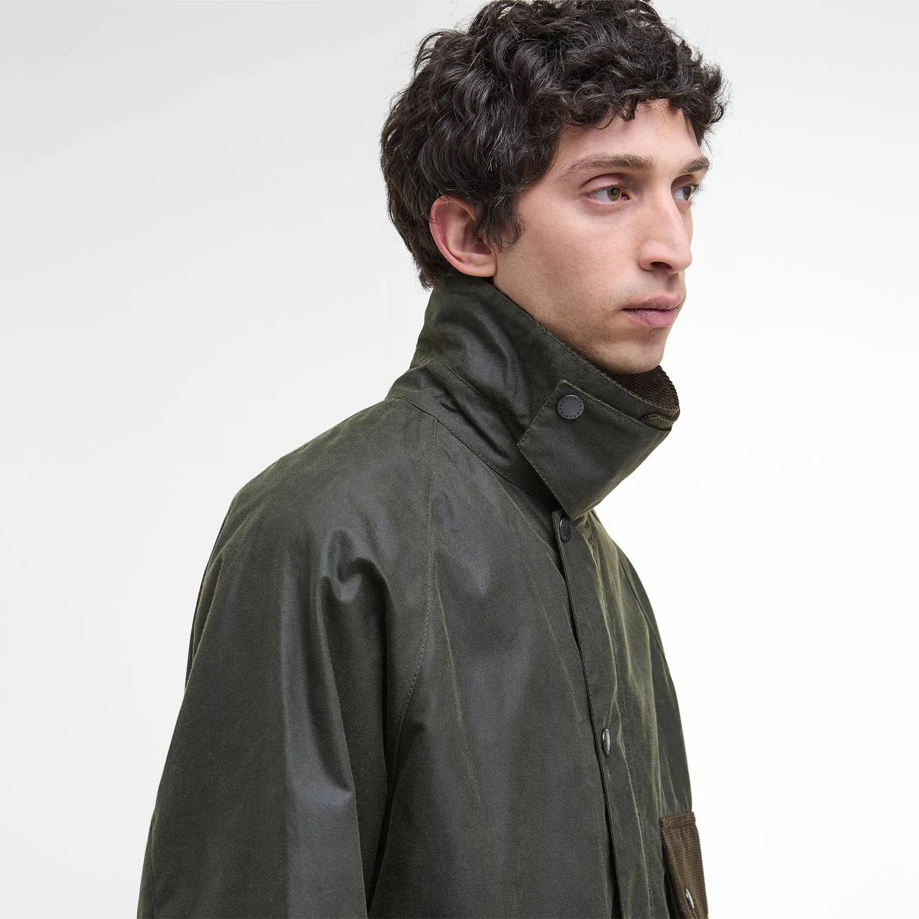 Barbour Modified Solway Waxed Jacket Olive - Image 5