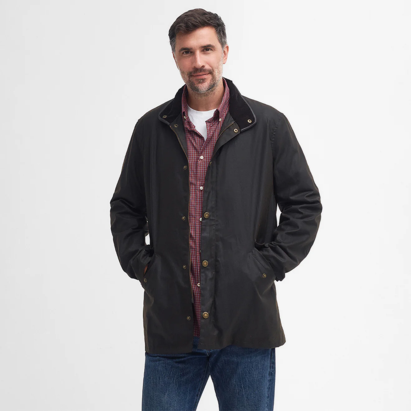 Barbour Mowden Wax Jacket Olive - Image 2