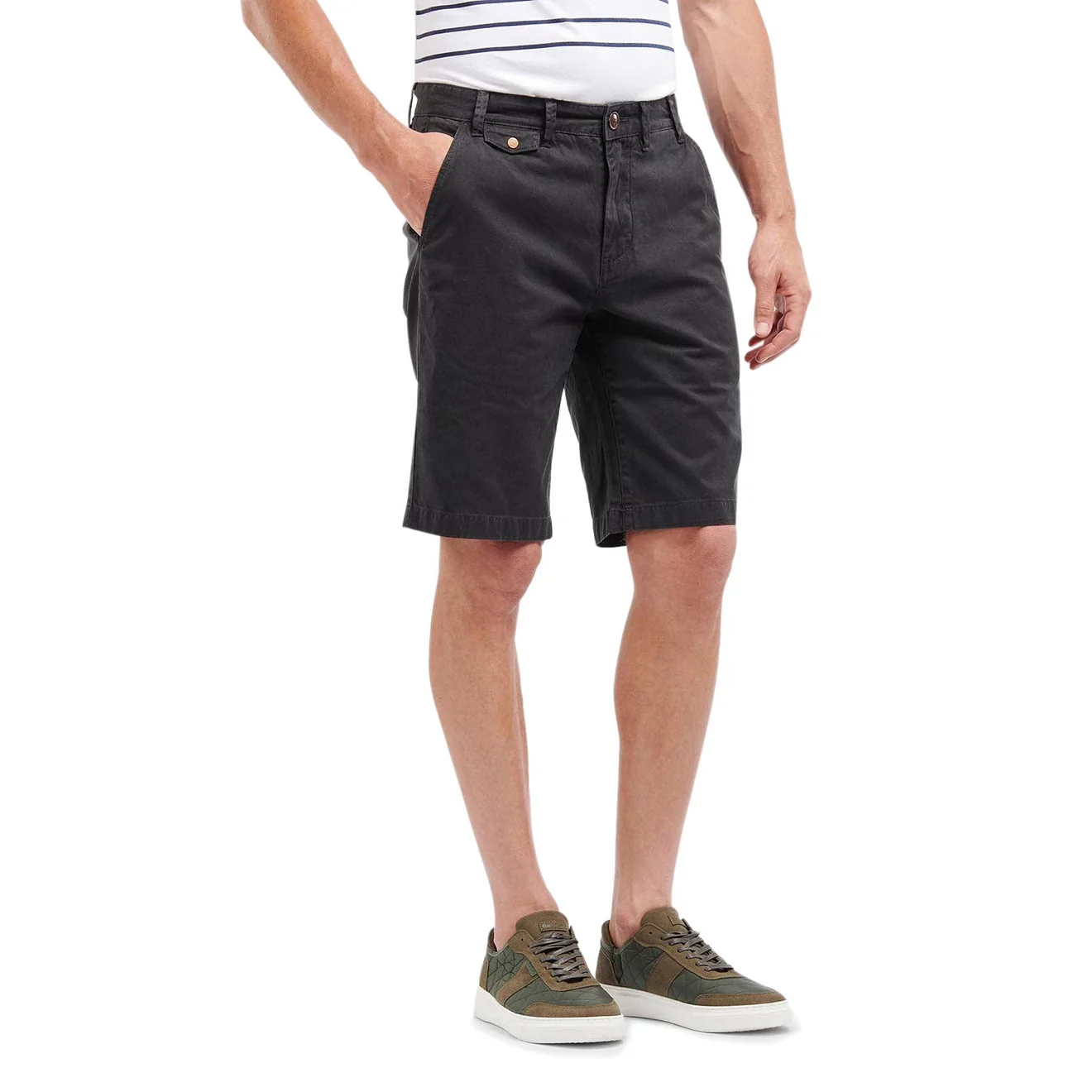 Barbour Neuston Twill Shorts Navy - Image 3