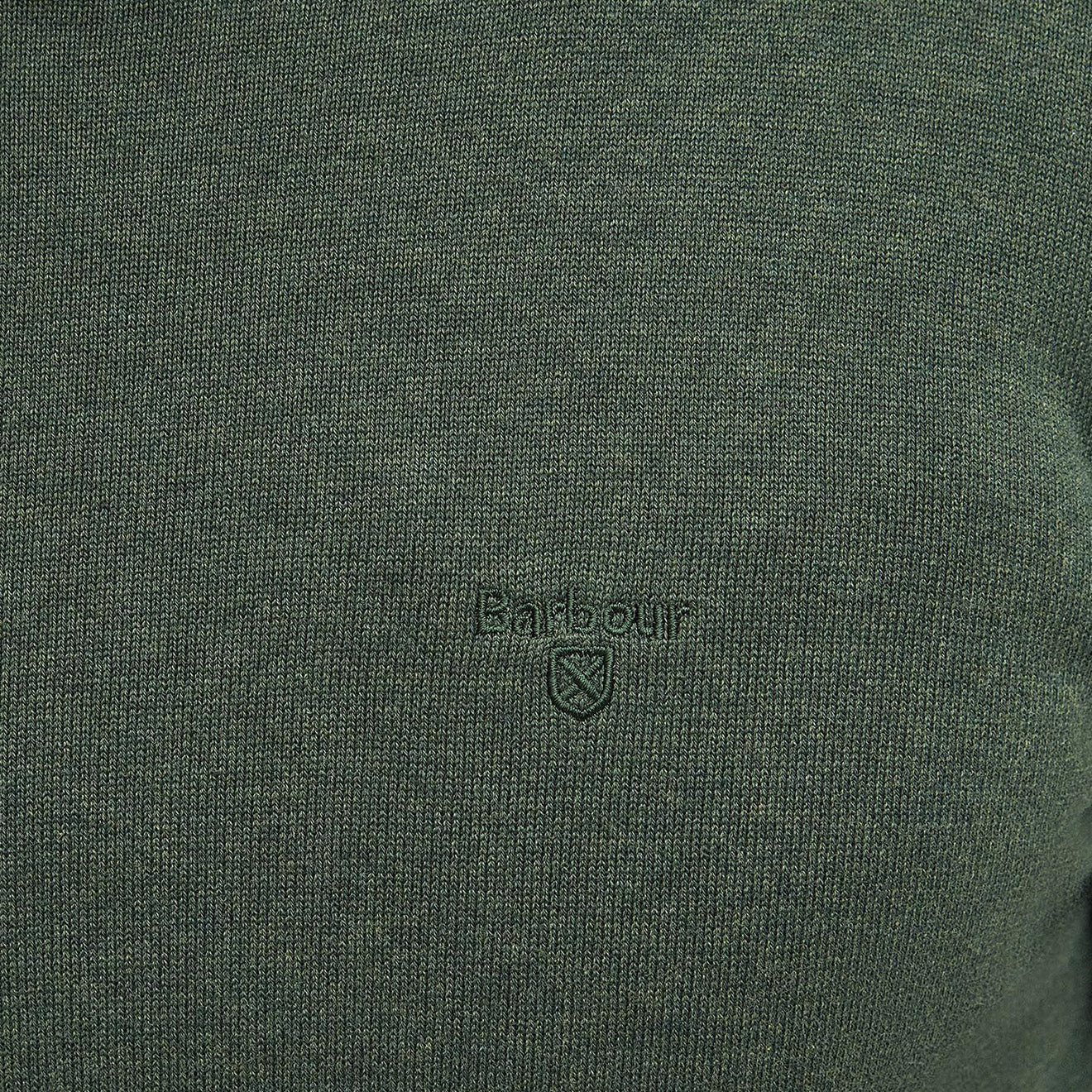 Barbour Pima Cotton Crew Neck Knit Rifle Green - Image 2