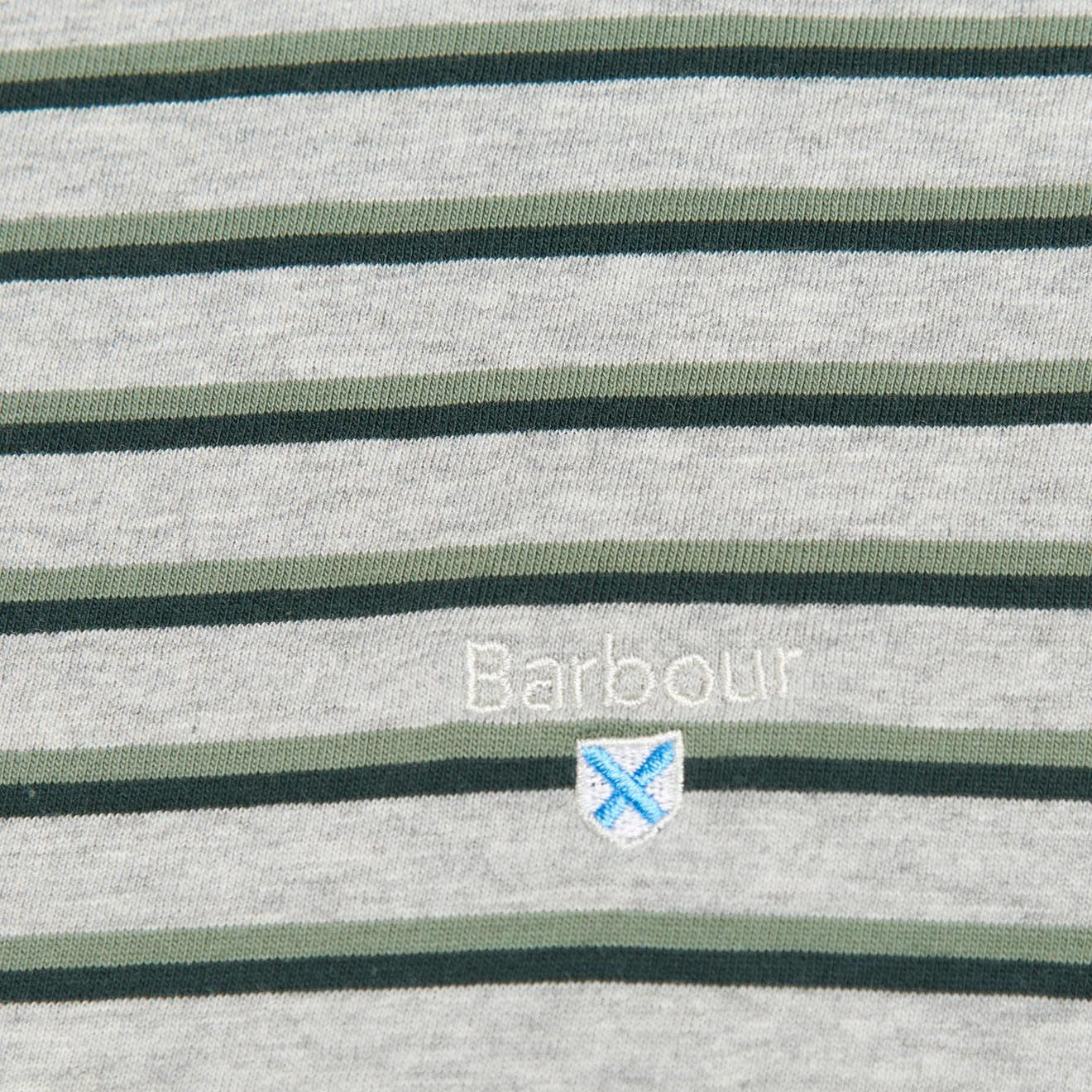 Barbour Ponte Striped T-Shirt Grey Marl - Image 2