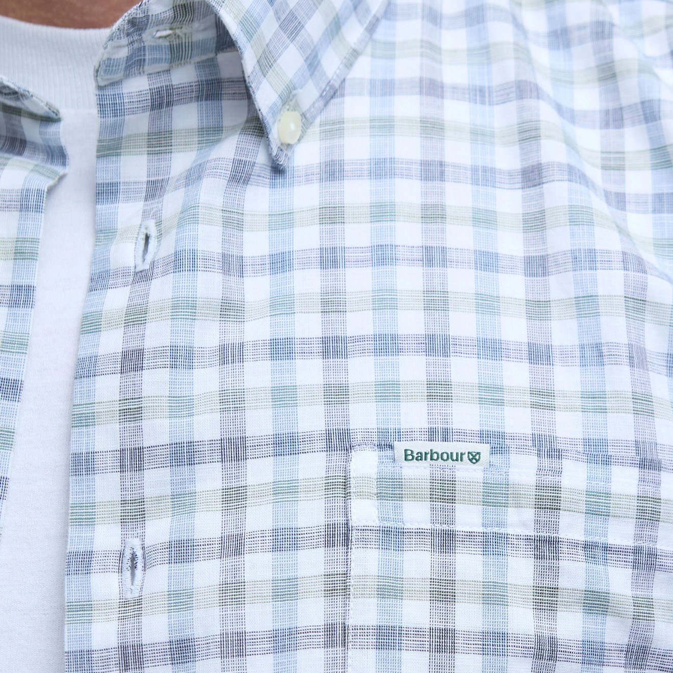 Barbour Ravenfield Checked Regular Fit Shirt Navy - Image 4