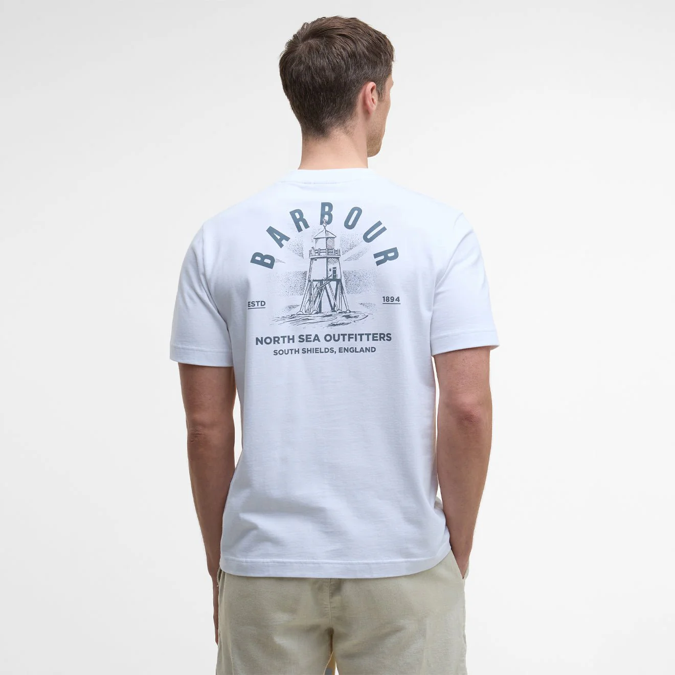 Barbour Relaxed Souter T-Shirt White - Image 4
