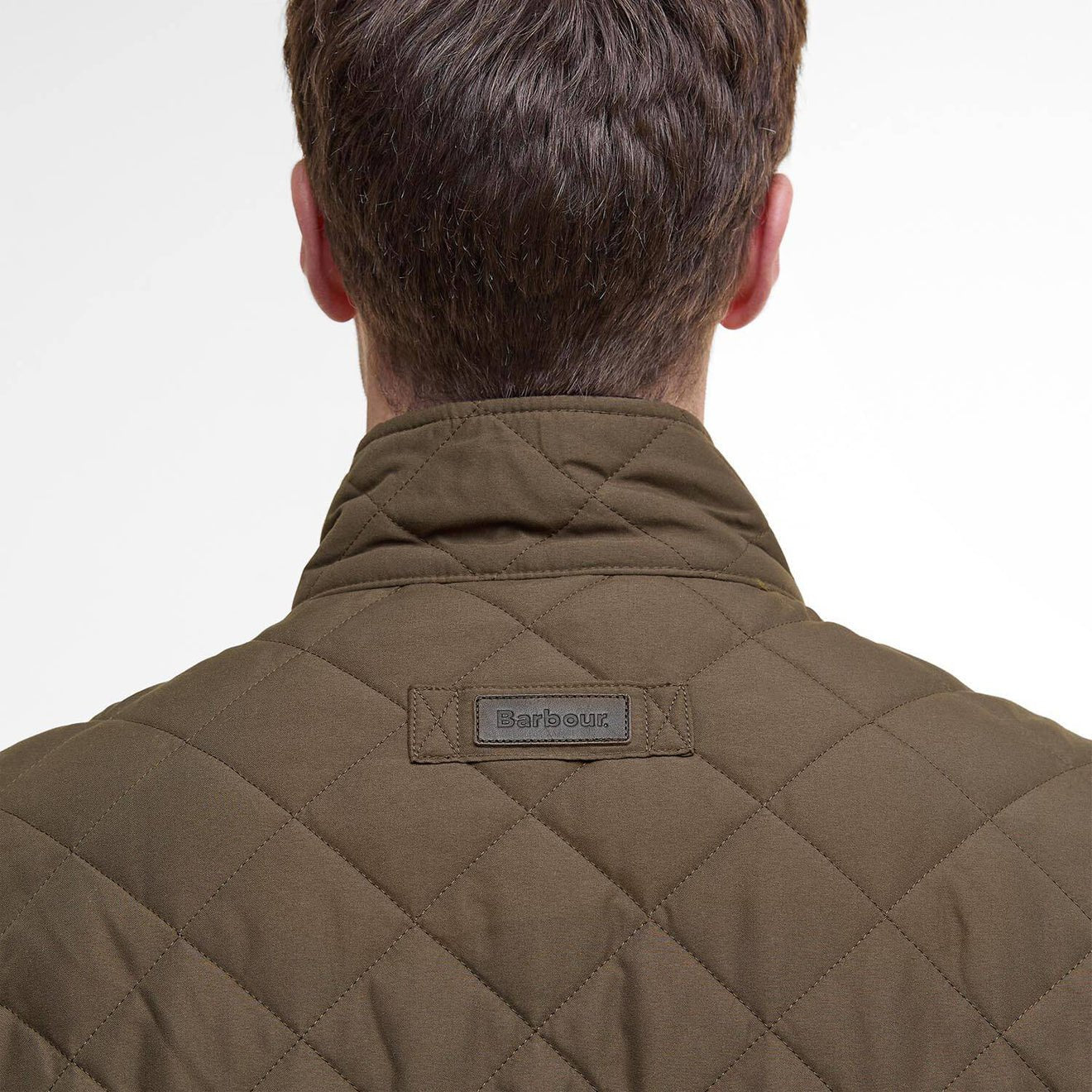 Barbour Shoveler Quilted Jacket Dark Olive - Image 5
