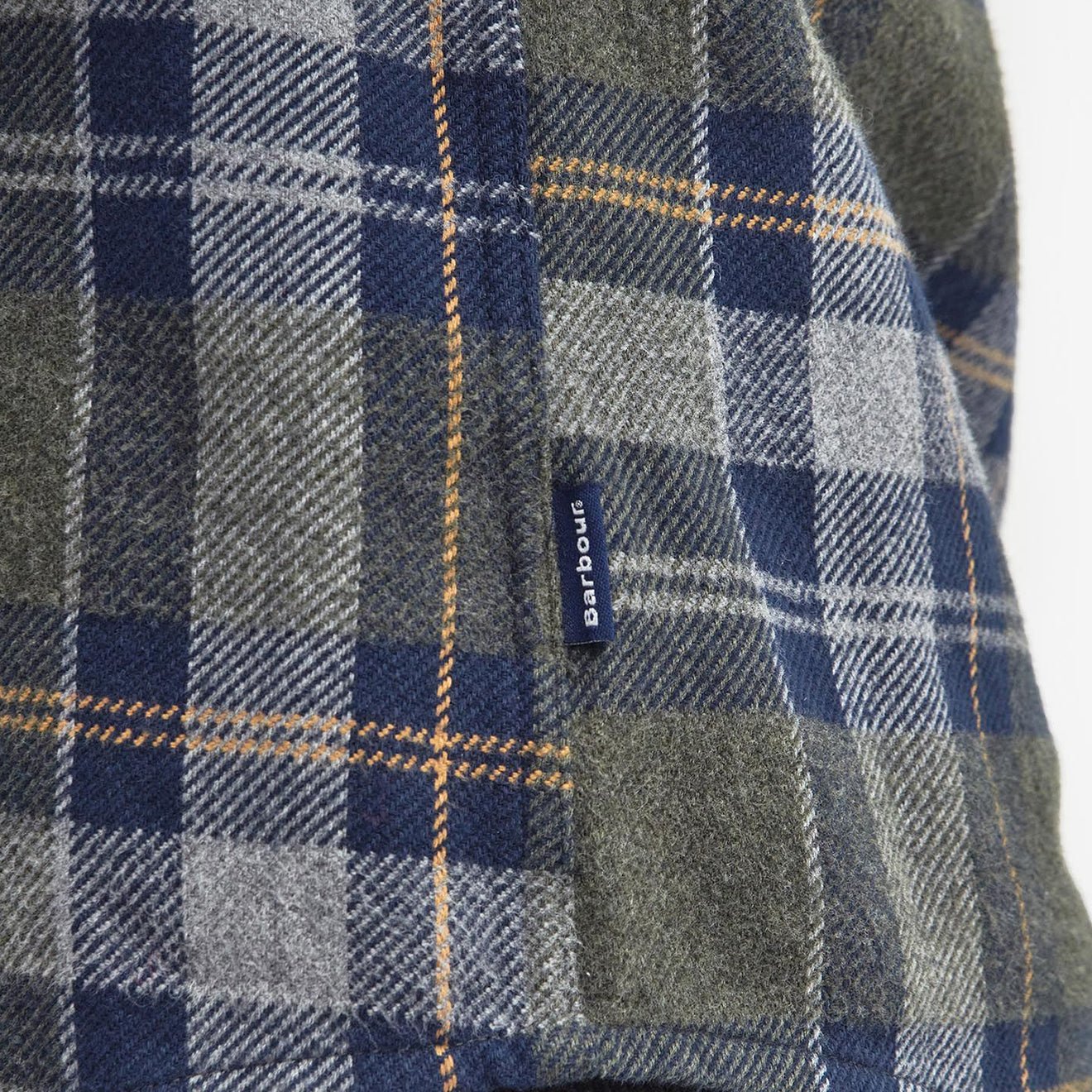 Barbour Snowcap Tailored Checked Shirt Olive Marl - Image 2