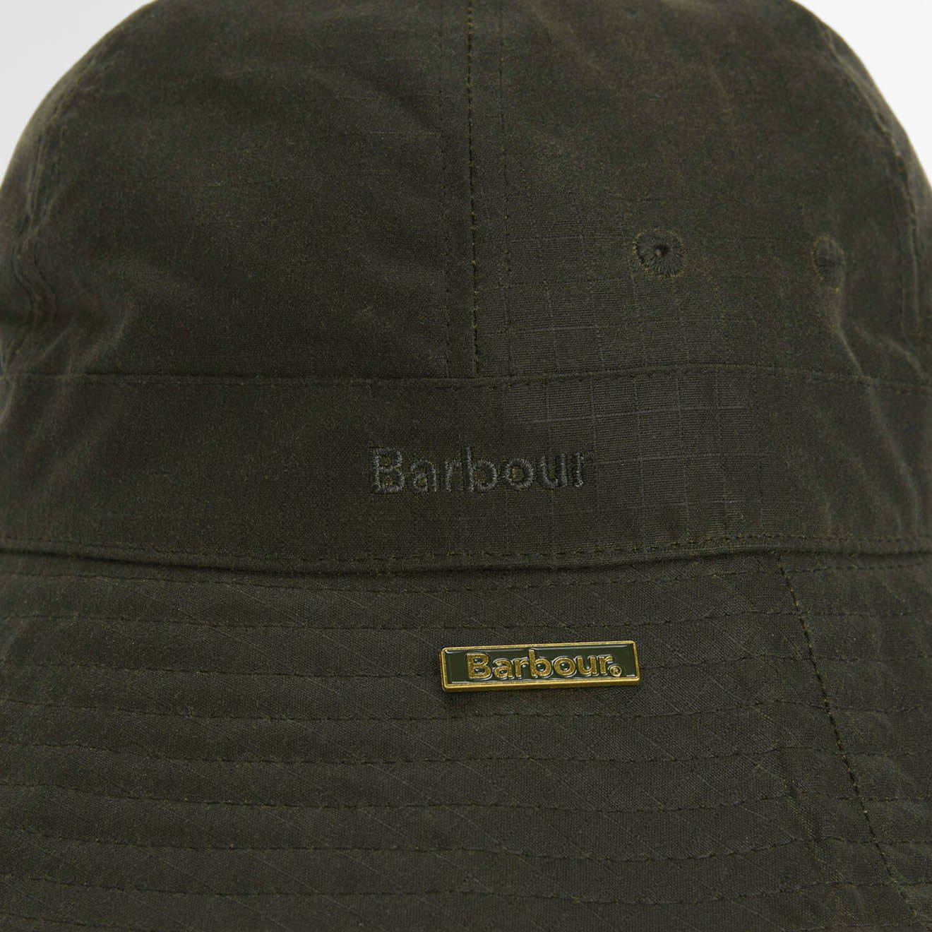 Barbour Spectator 6 Panel Bucket Hat Green - Image 3