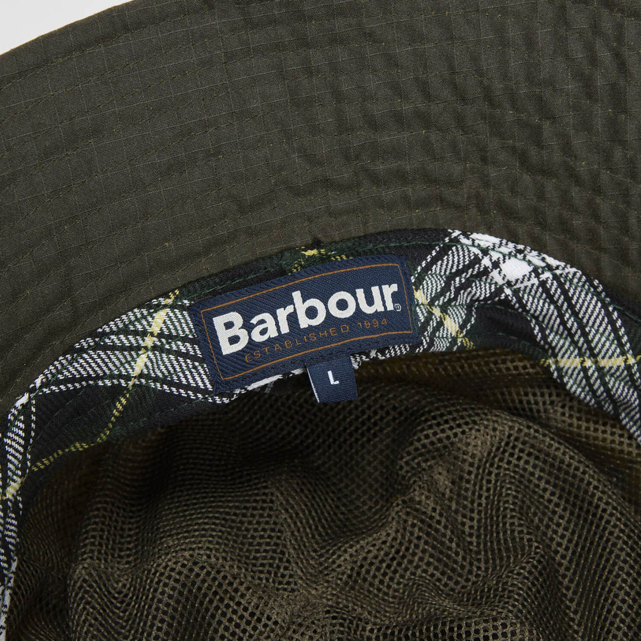 Barbour Spectator 6 Panel Bucket Hat Green - Image 5