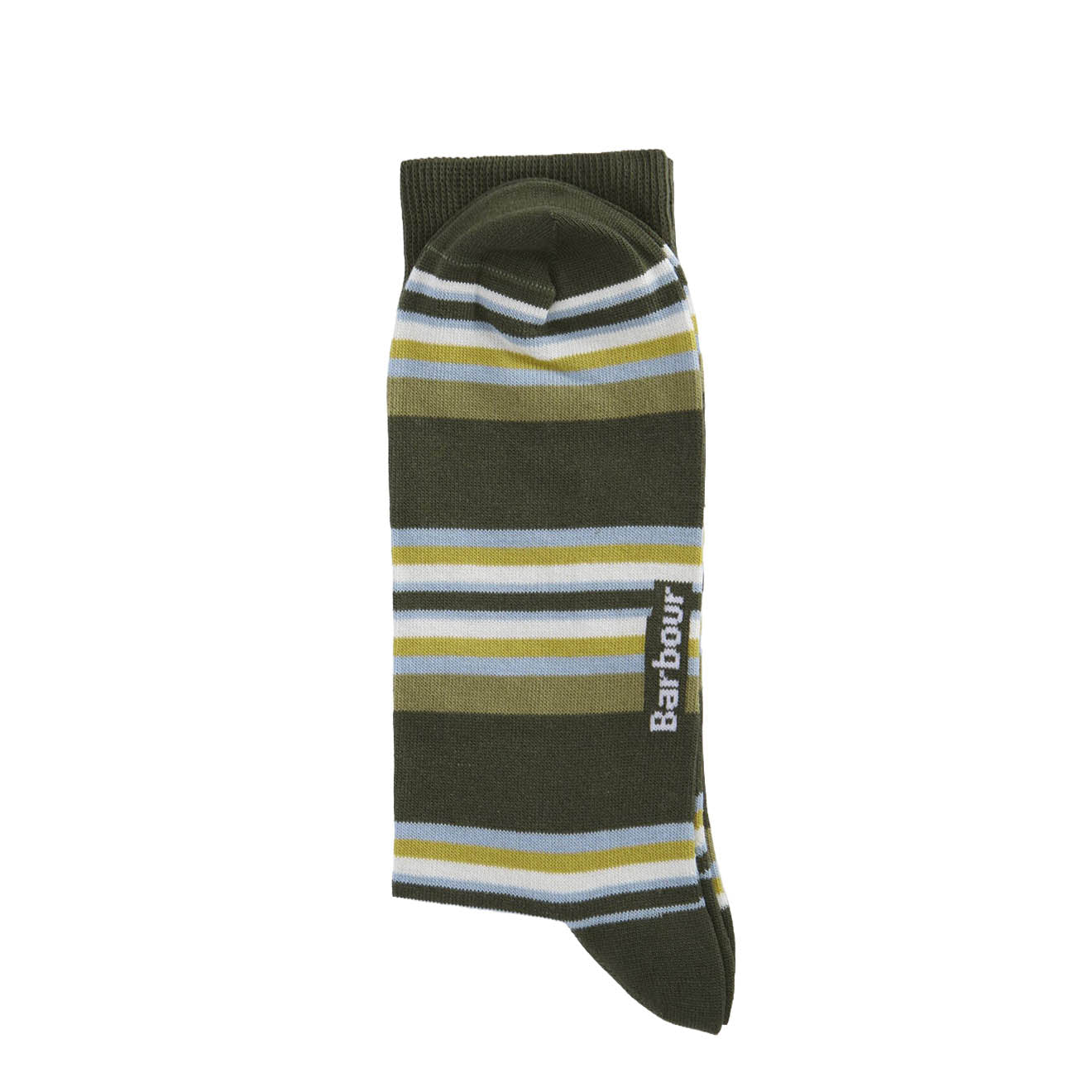 Barbour Summer Stripe 2 Pack Socks Olive / Navy Stripe - Image 3