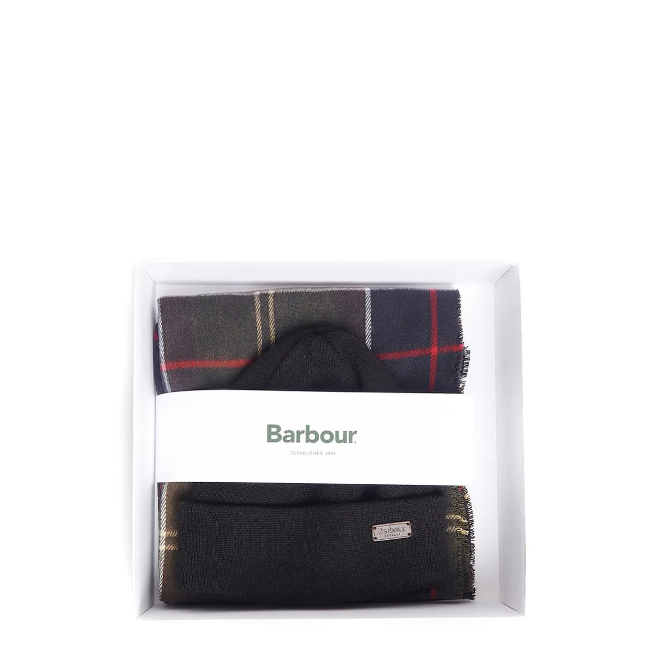 Barbour Swinton Beanie & Galingale Scarf Gift Set Classic - Image 4
