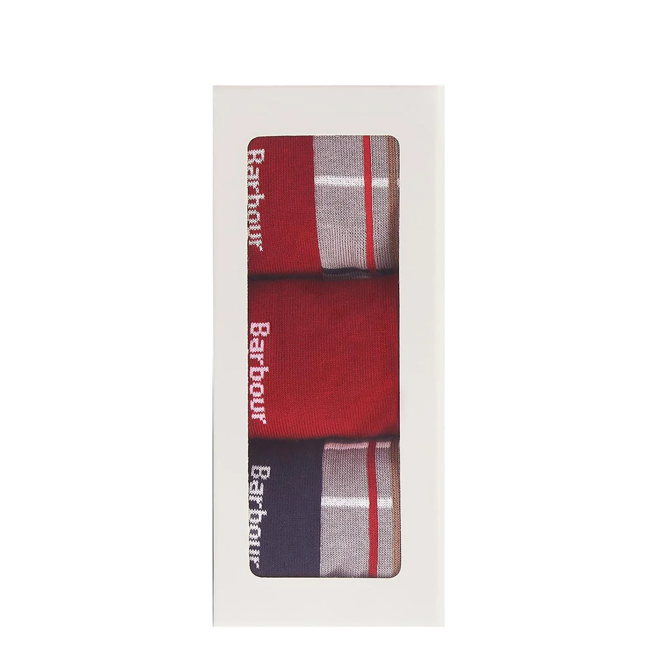 Barbour Tartan Socks Gift Box Blue Granite - Image 2