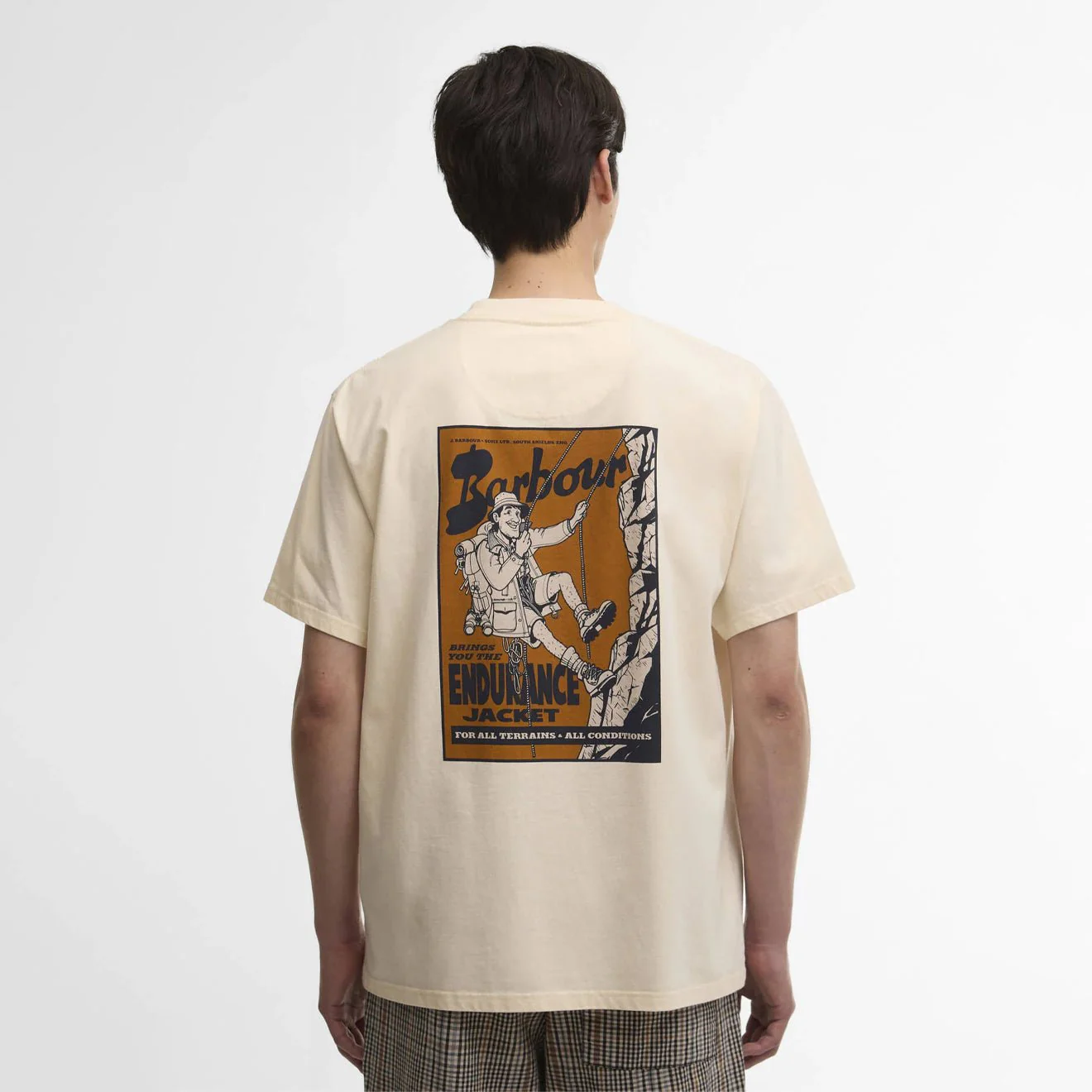Barbour Terrain Oversized Graphic T-Shirt Neutral - Image 3