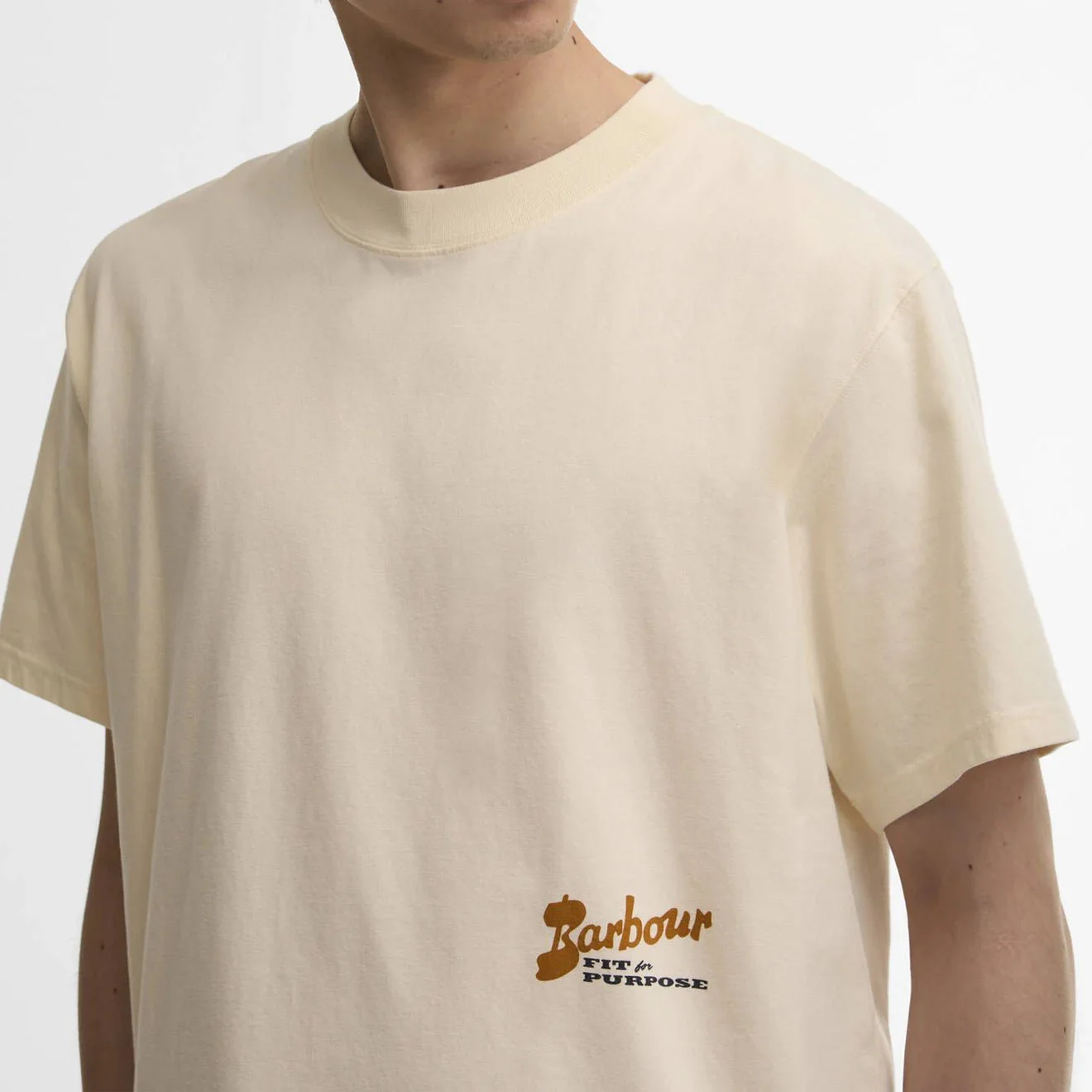 Barbour Terrain Oversized Graphic T-Shirt Neutral - Image 4