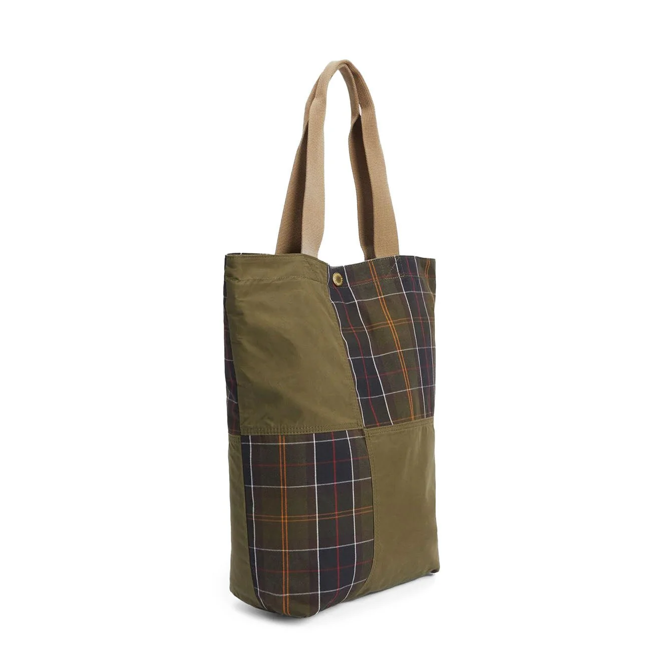 Barbour Transport Patchwork Tote Bag Dusky Green - Image 2