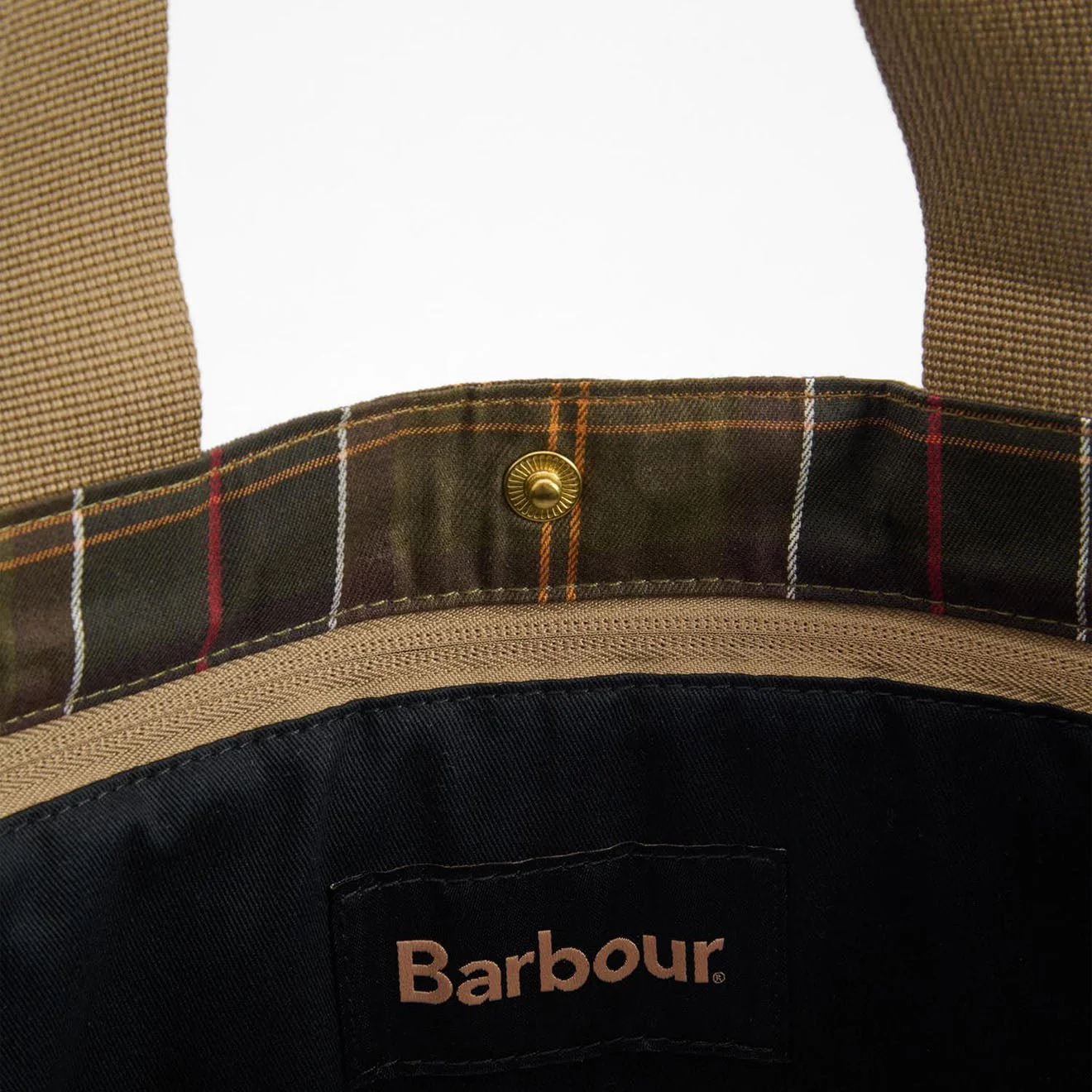 Barbour Transport Patchwork Tote Bag Dusky Green - Image 3