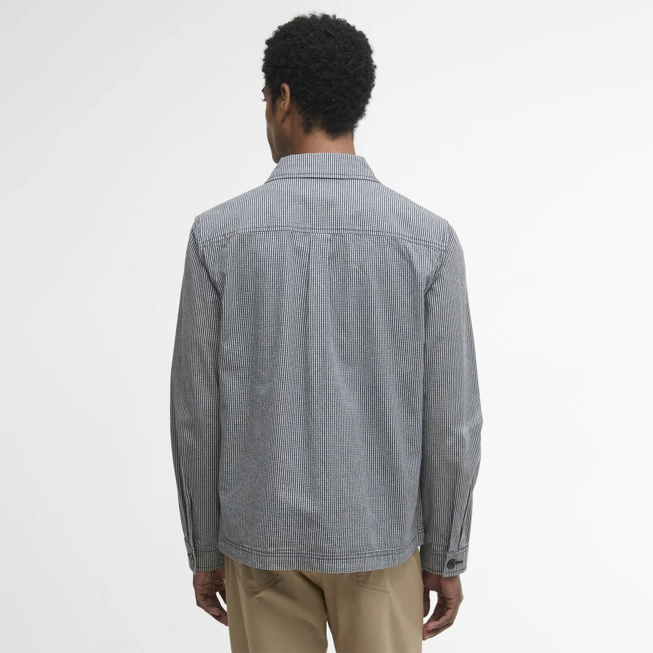 Barbour Willowburn Gingham Overshirt Navy - Image 3