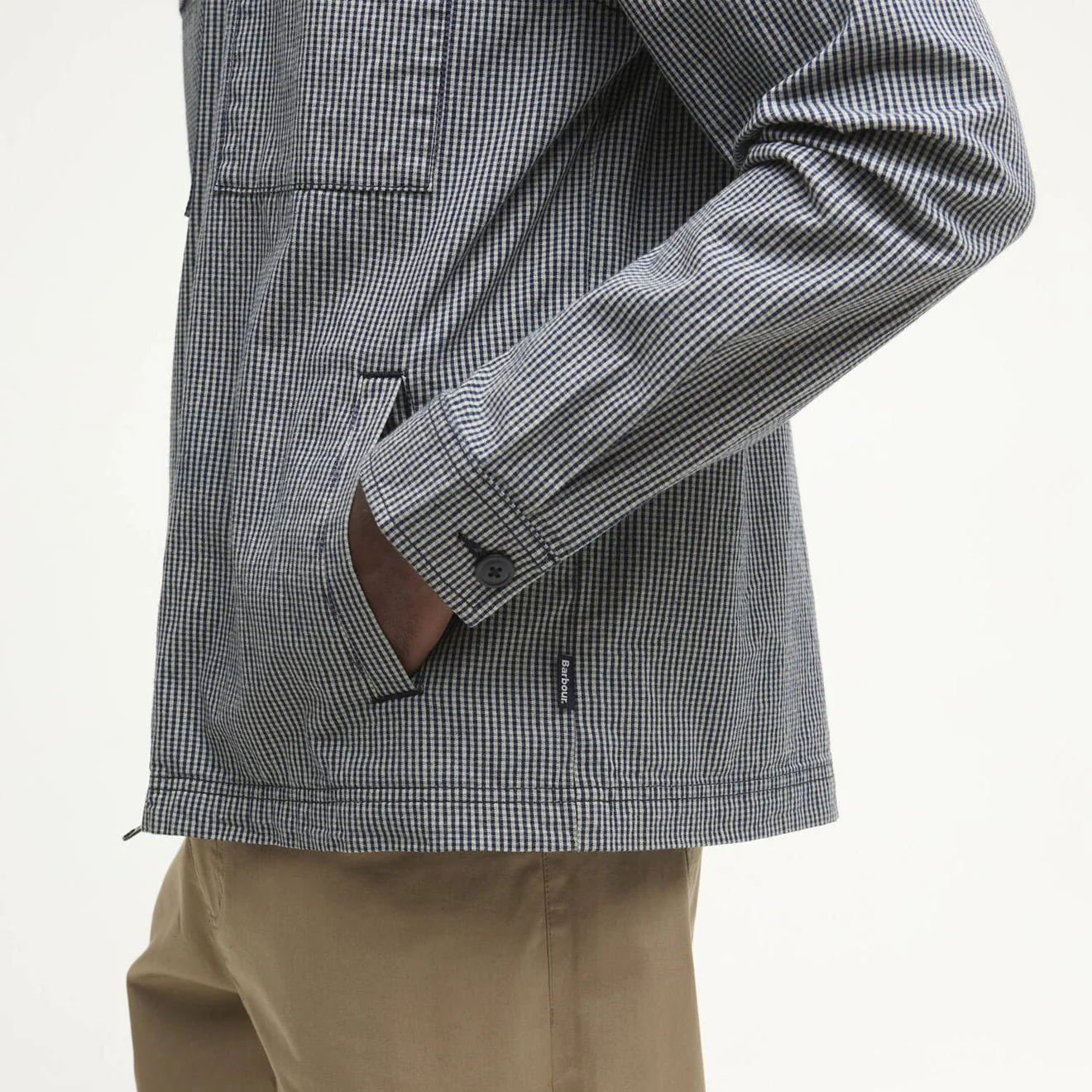 Barbour Willowburn Gingham Overshirt Navy - Image 5