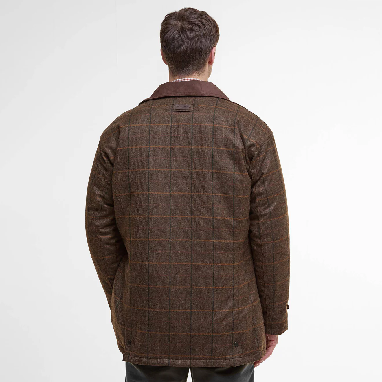 Barbour Wool Beaconsfield Jacket Burnhill Brown Check - Image 3