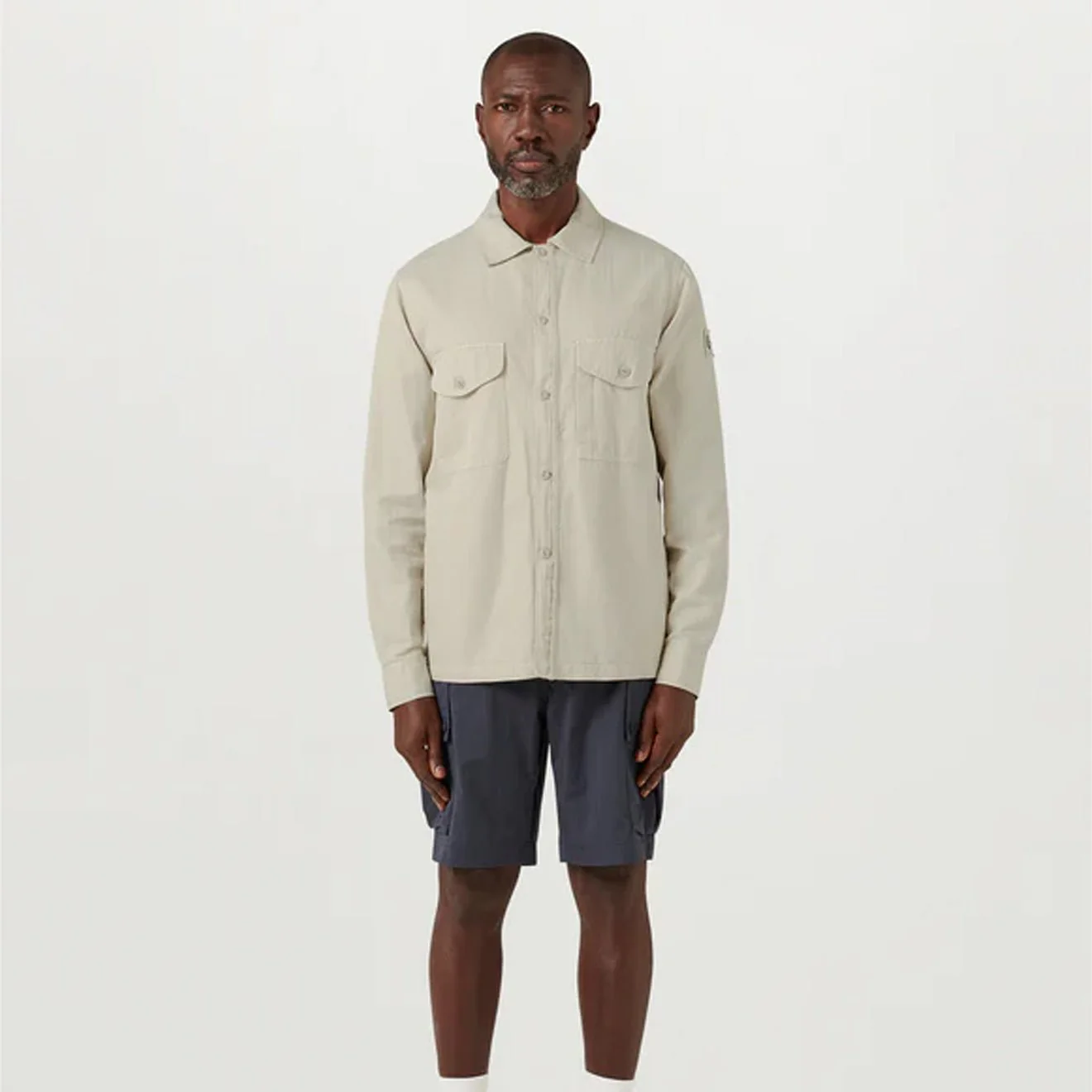 Belstaff CS60 Overshirt Stone Beige - Image 4