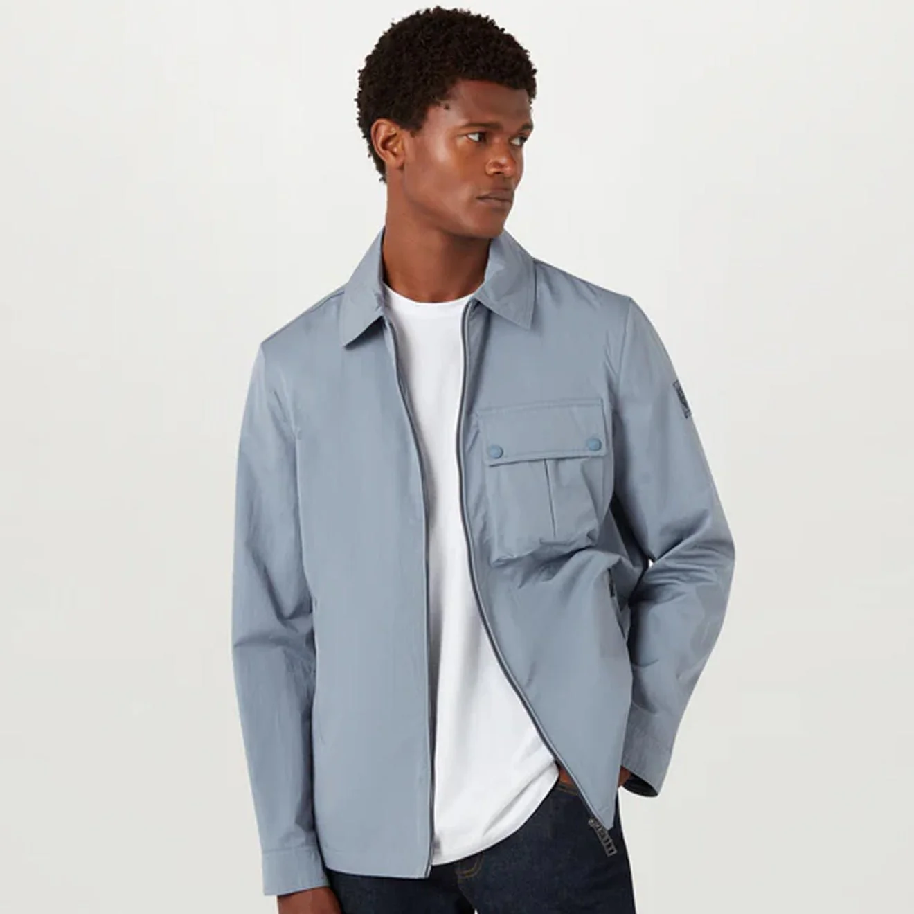Belstaff Drome Overshirt Blue Flint - Image 2