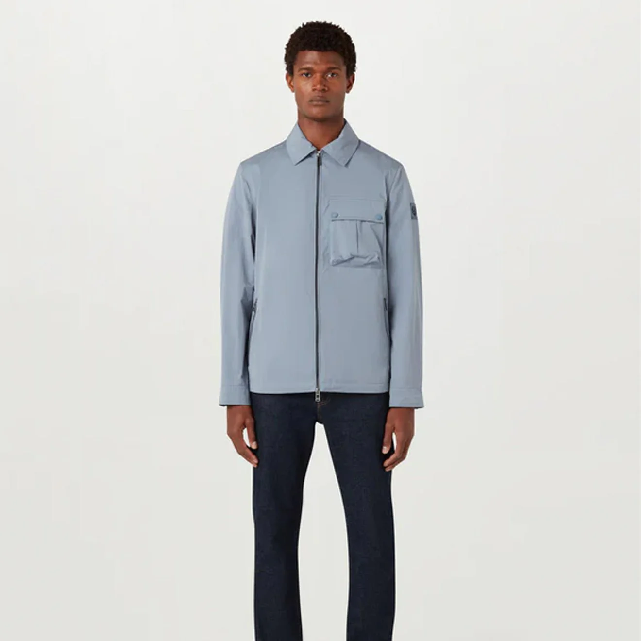 Belstaff Drome Overshirt Blue Flint - Image 3