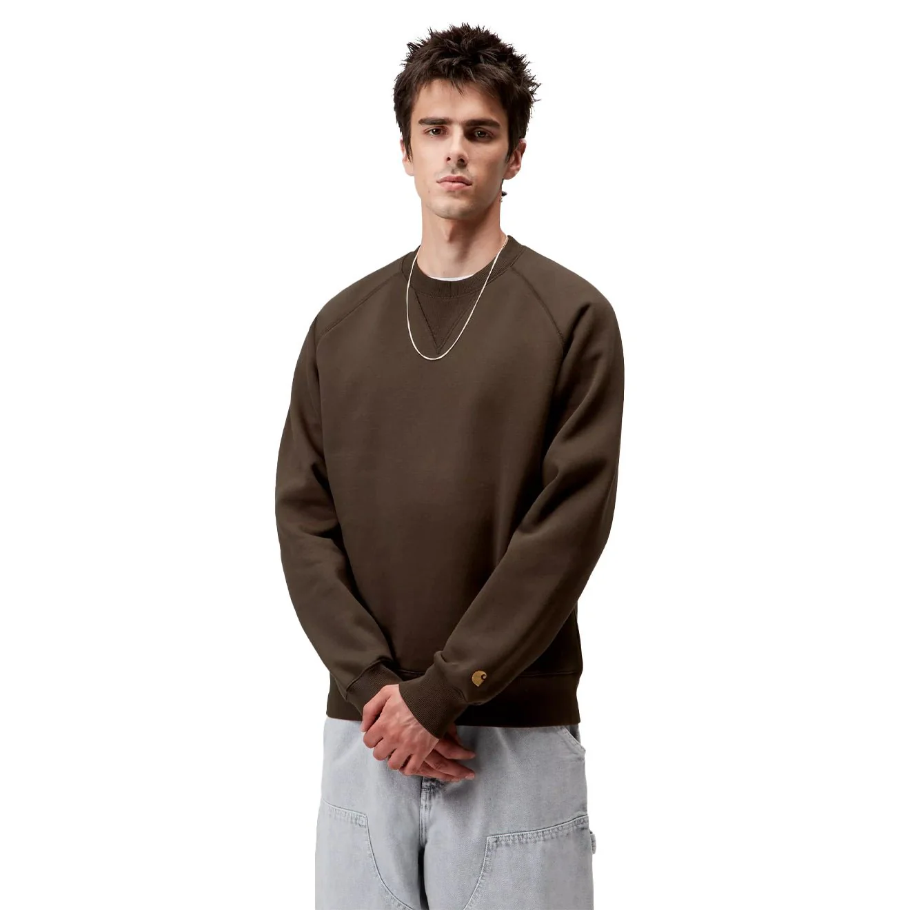 Carhartt WIP Chase Sweat Tobacco / Gold - Image 3