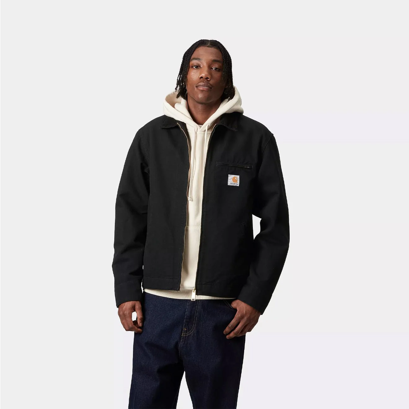 Carhartt WIP Detroit Jacket Black / Black Rinsed - Image 3