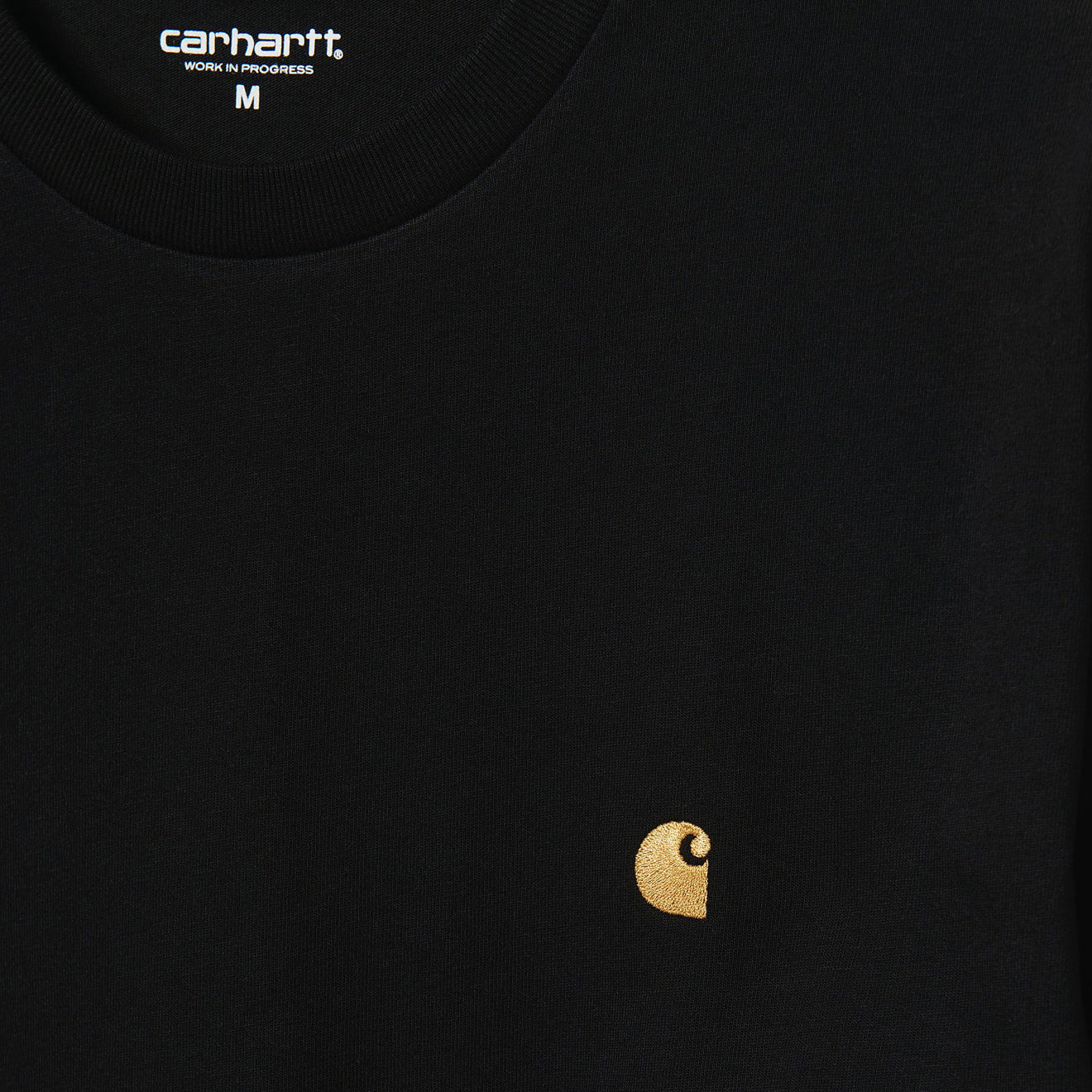 Carhartt WIP L/S Chase T-Shirt Black / Gold - Image 3