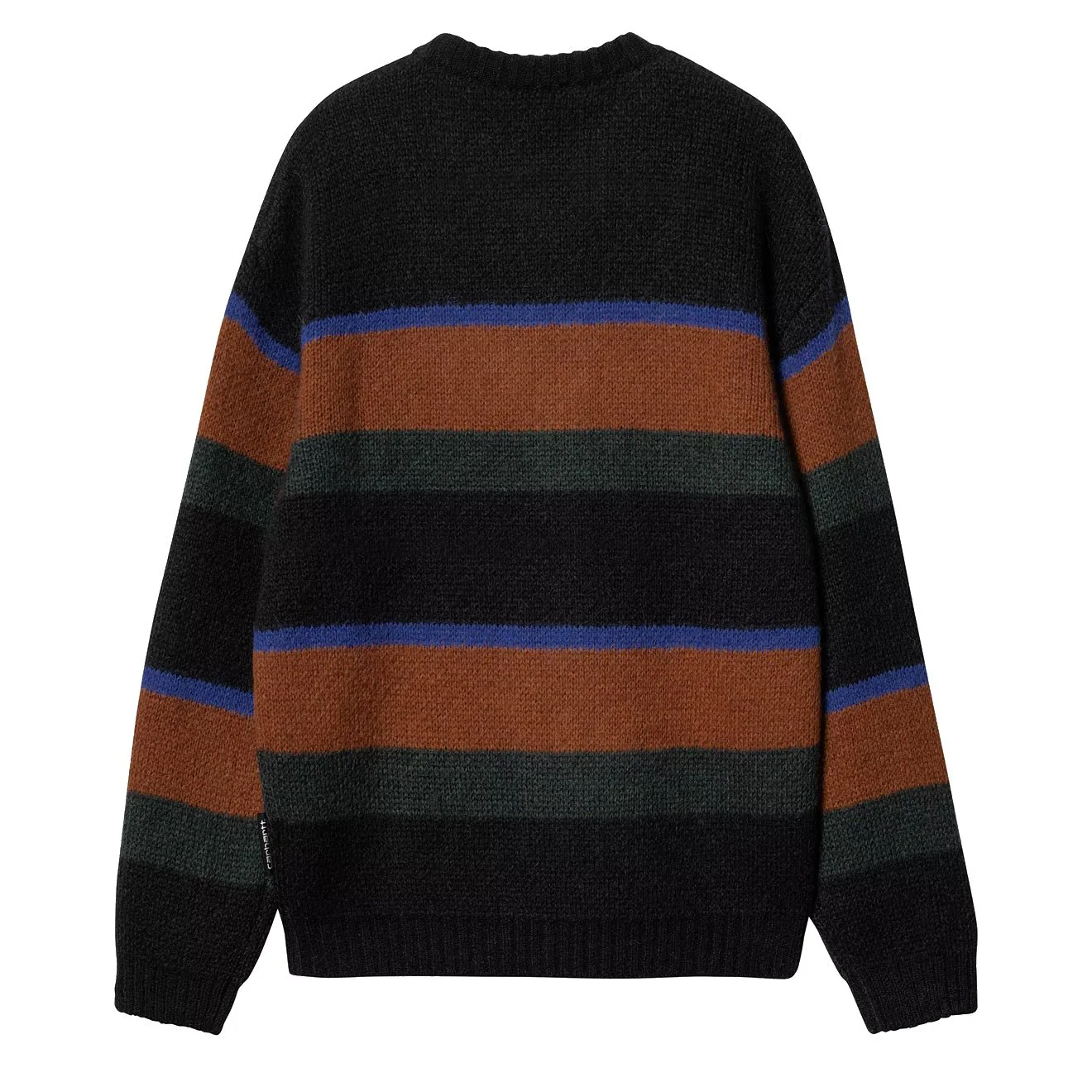 Carhartt WIP Merton Sweater Sundling Stripe Deep H Brown - Image 2
