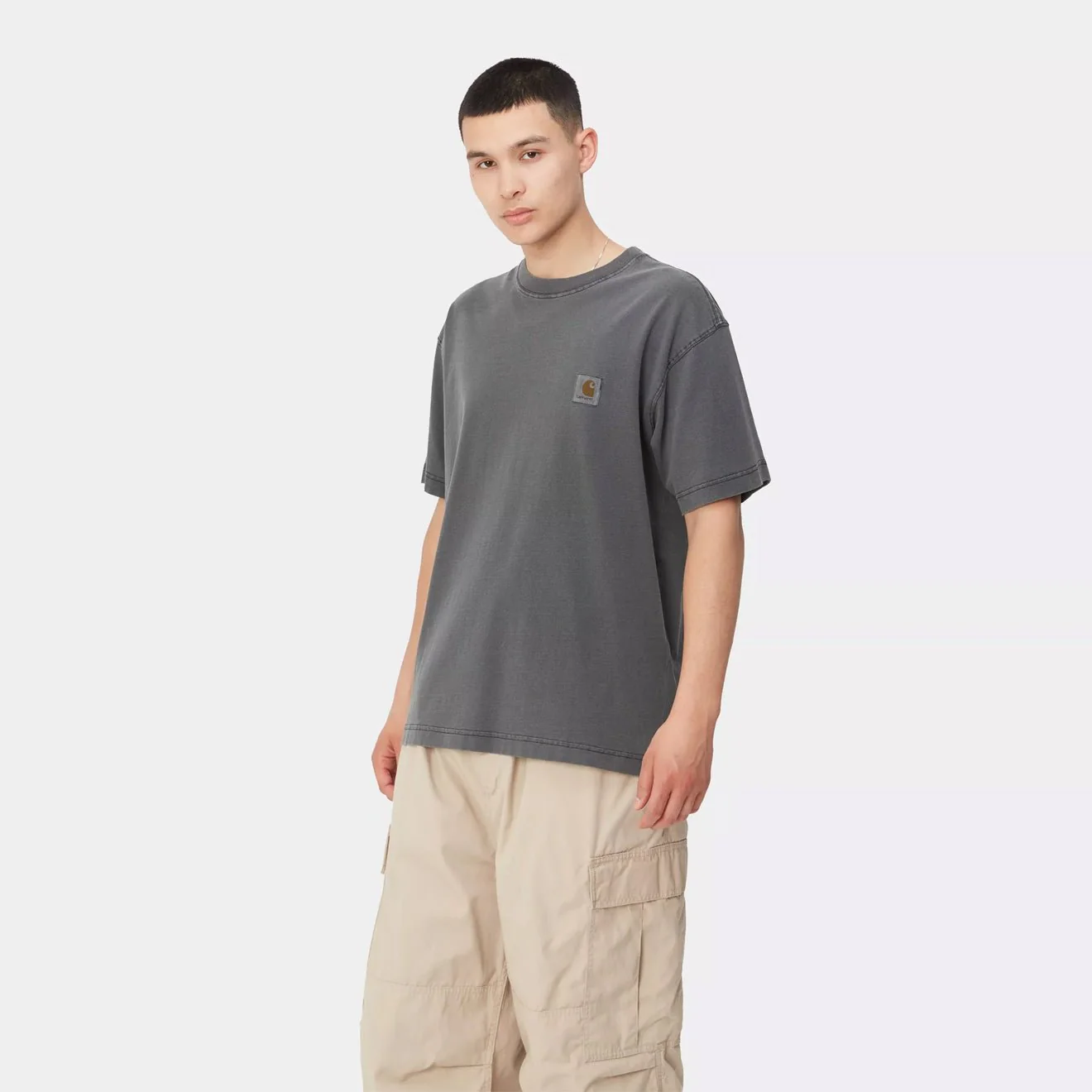 Carhartt WIP S/S Nelson T-Shirt Black Garment Dyed - Image 3