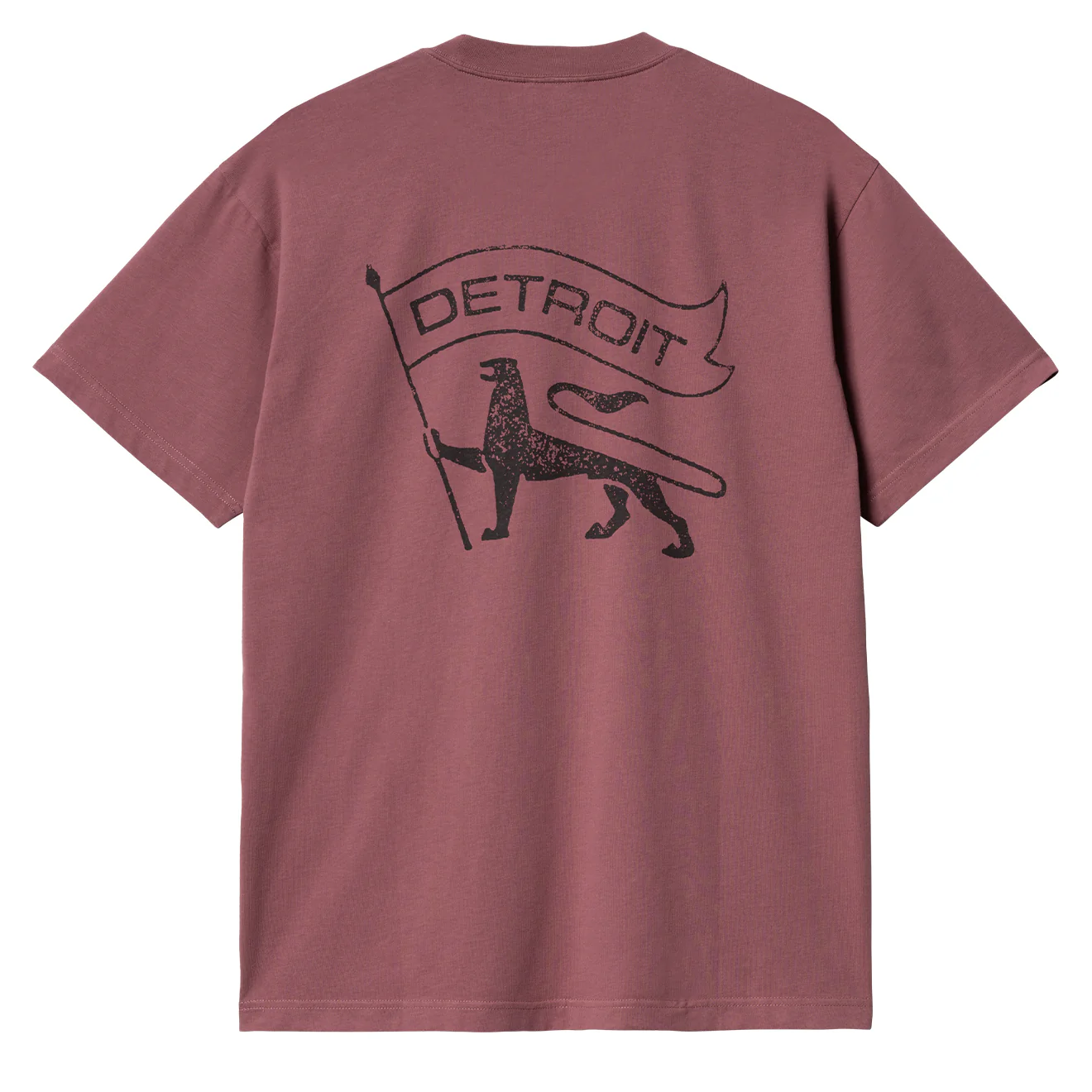 Carhartt WIP  S/S Stamp T-Shirt Dusty Fuscia / Black - Image 2