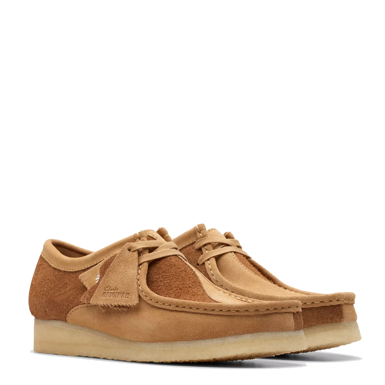 Clarks Originals Wallabee Shoes Tan Combination - Image 5
