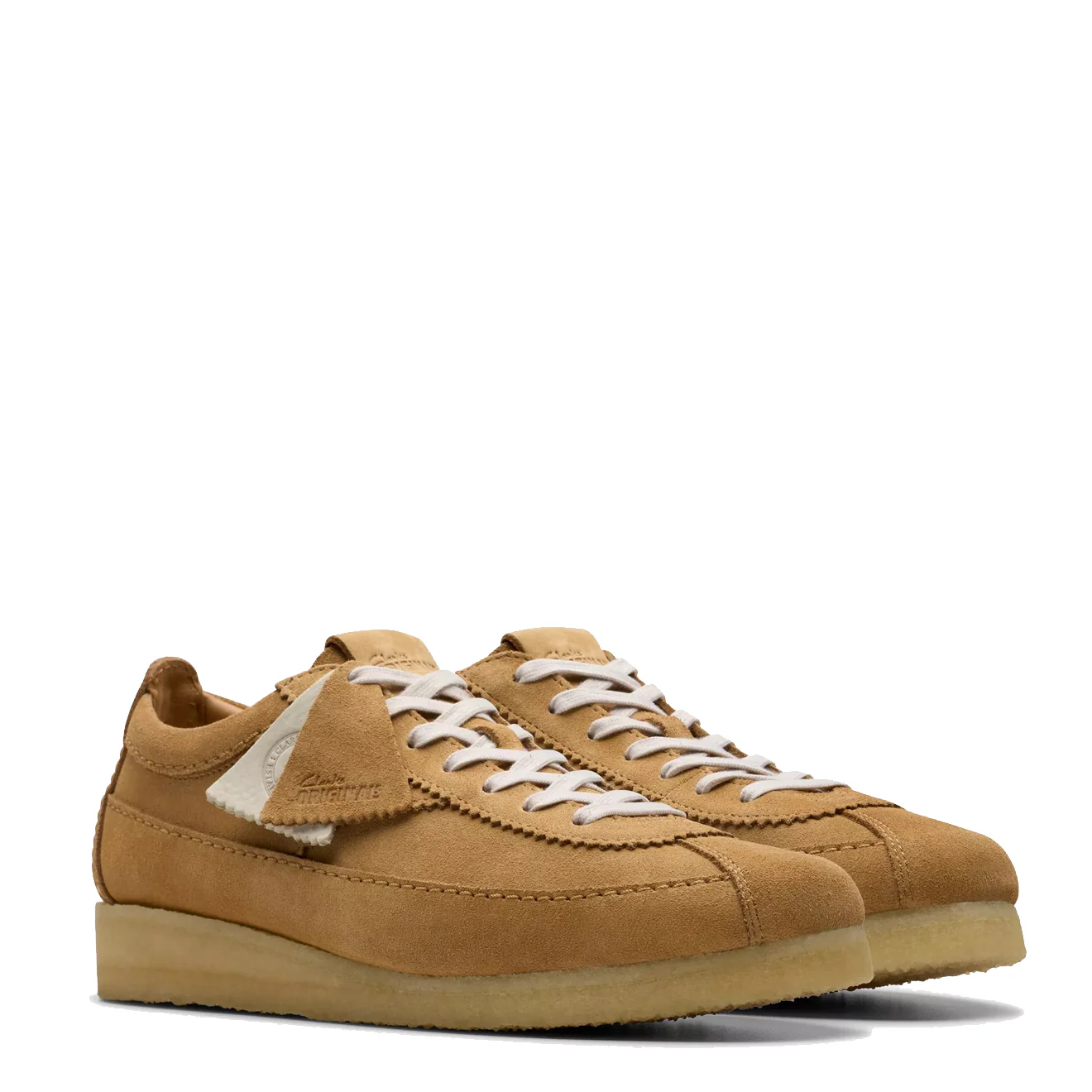 Clarks Originals Wallabee Tor Shoe Mid Tan Suede - Image 4