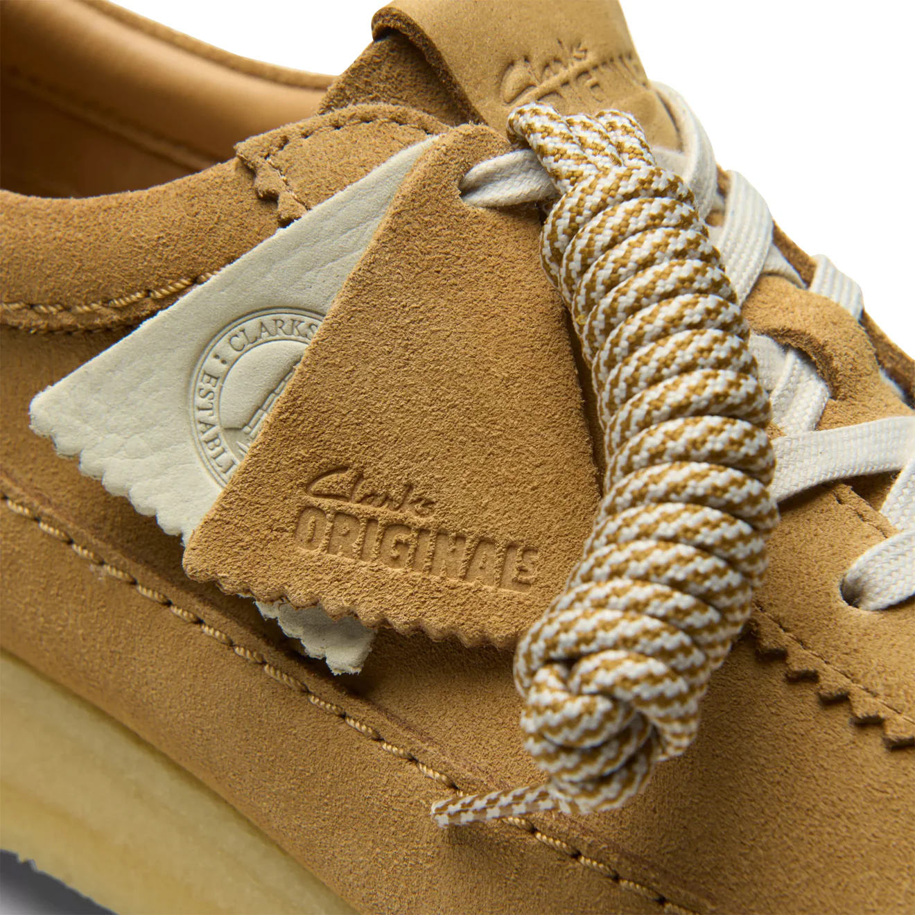 Clarks Originals Wallabee Tor Shoe Mid Tan Suede - Image 7
