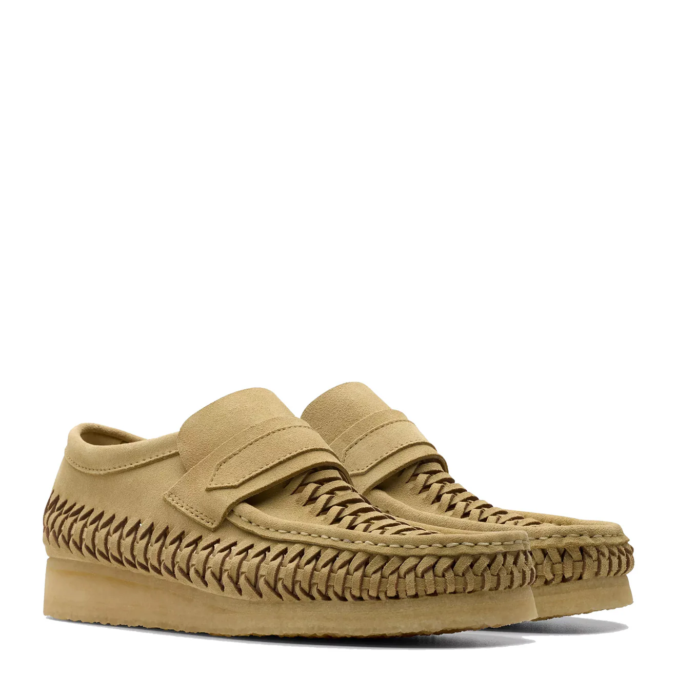 Clarks Originals WB Loafer Weave Maple Suede - Image 4