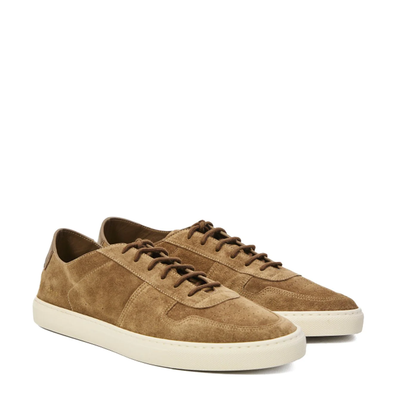 Common Projects BBall Slim Deconstructed Suede Trainer Taupe - Image 2